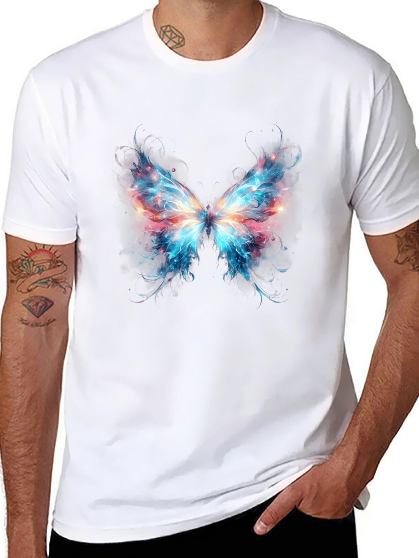 Butterfly Wings Graphic Black T-Shirt