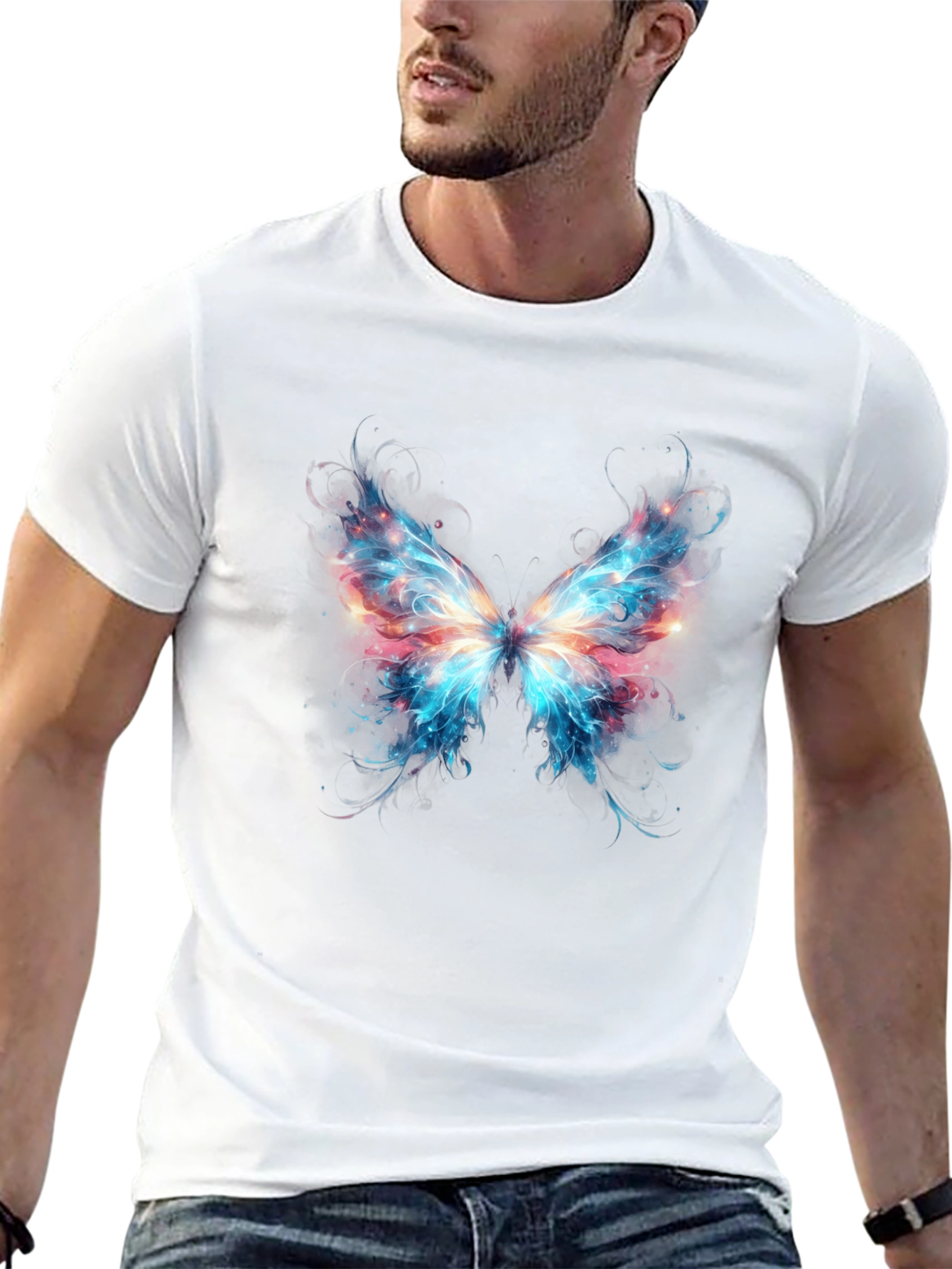 Butterfly Wings Graphic Black T-Shirt