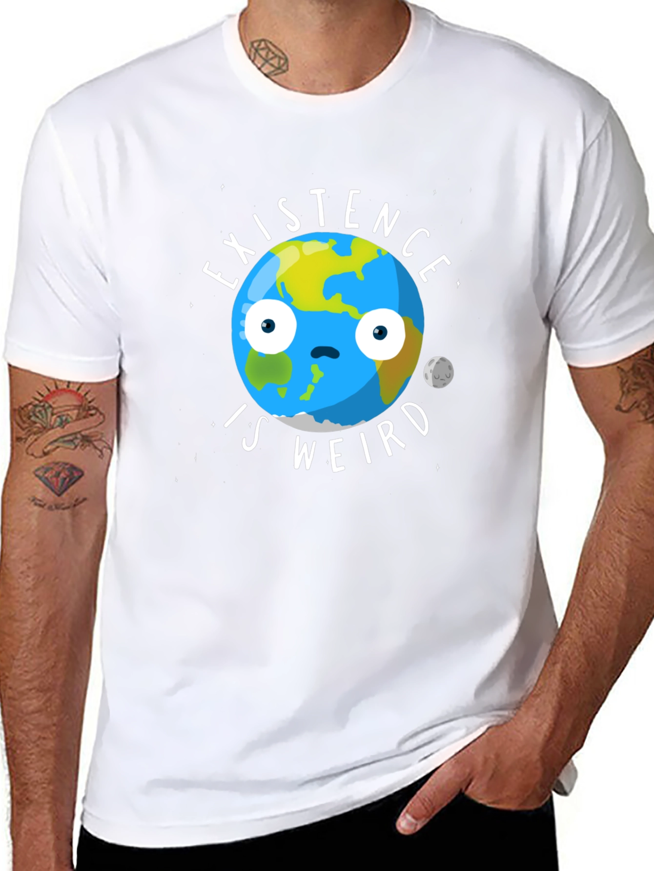 Existence Is Weird T-Shirt - Funny Earth Graphic Tee