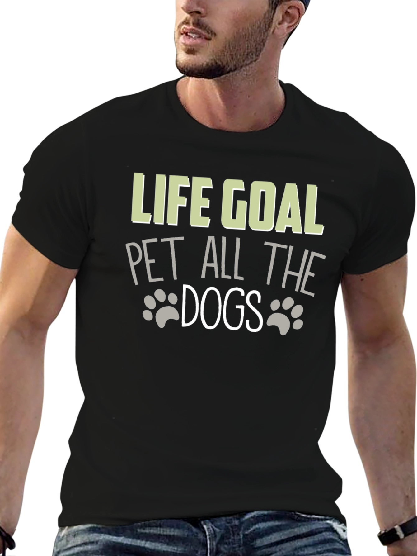 Life Goal: Pet All The Dogs Graphic T-Shirt