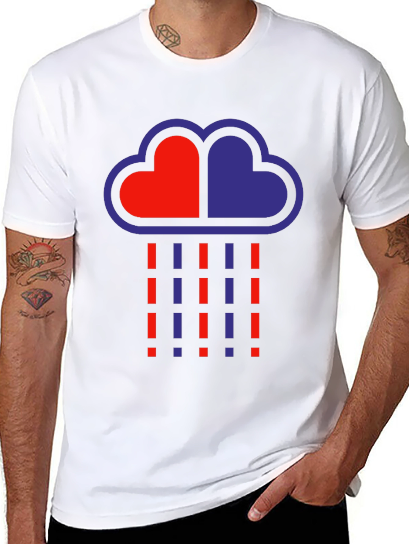 Heart Cloud Graphic Tee - Trendy Design