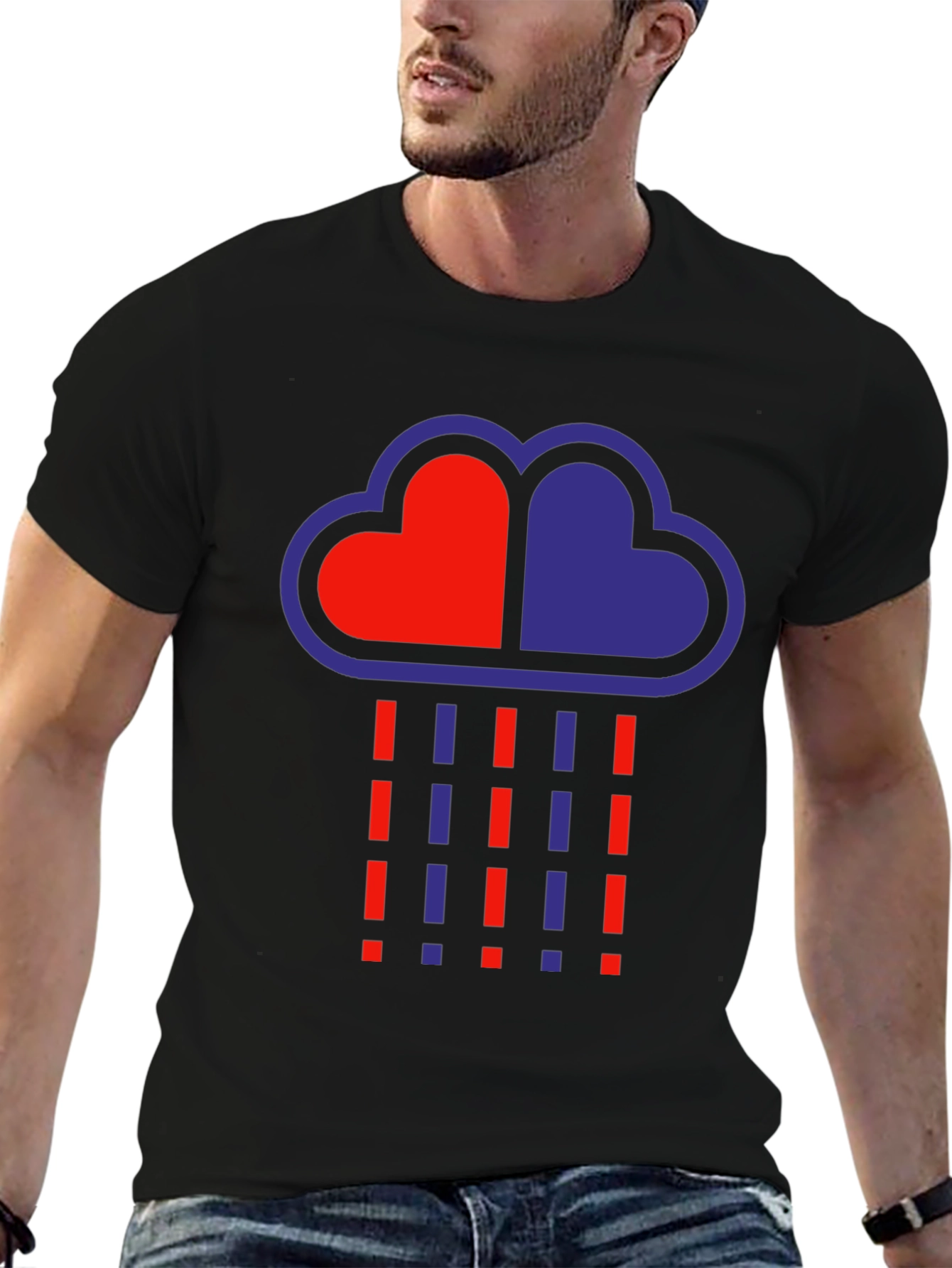 Heart Cloud Graphic Tee - Trendy Design