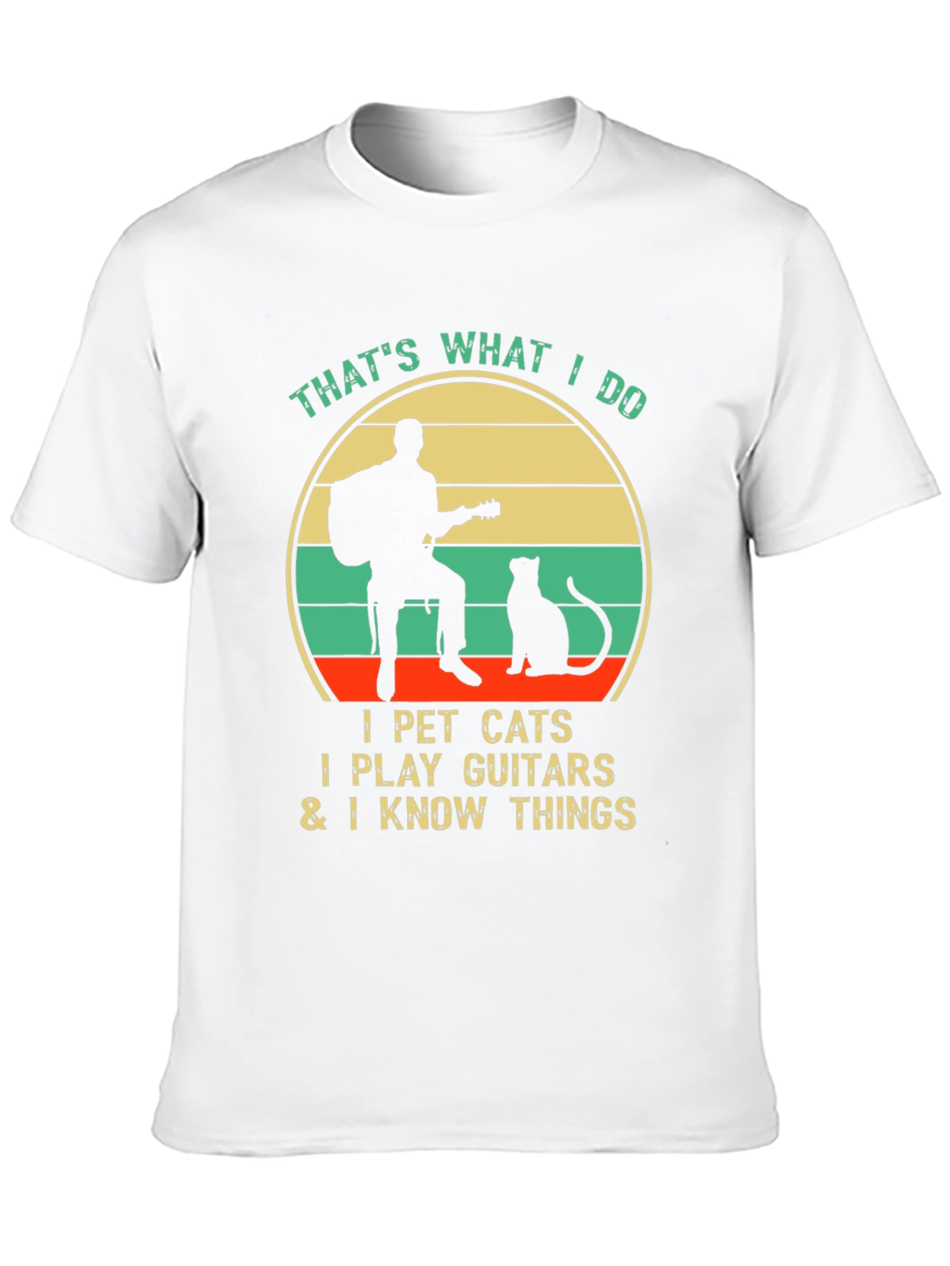Thats What I Do: Cat Guitar & Knowledge T-Shirt