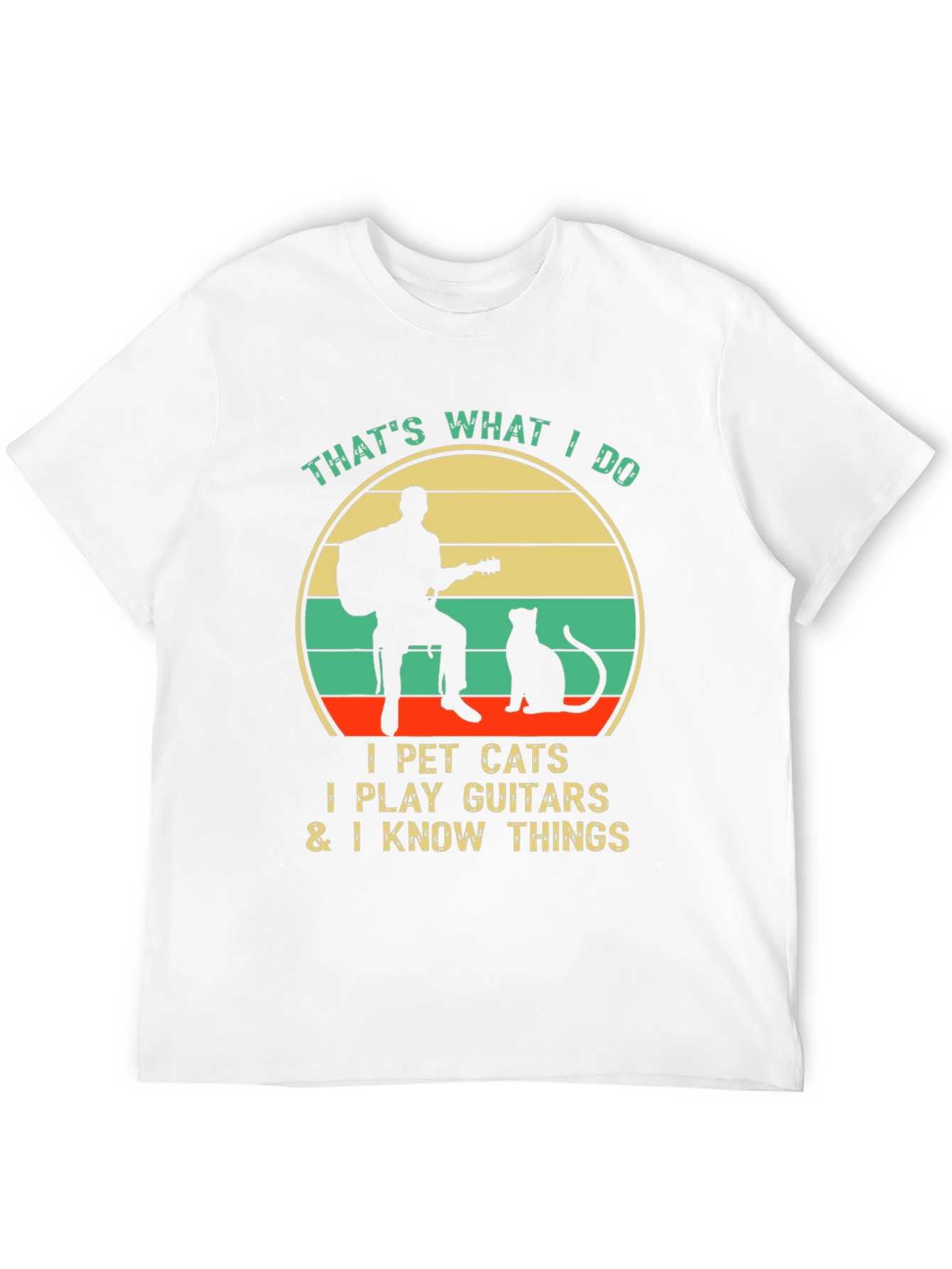 Thats What I Do: Cat Guitar & Knowledge T-Shirt