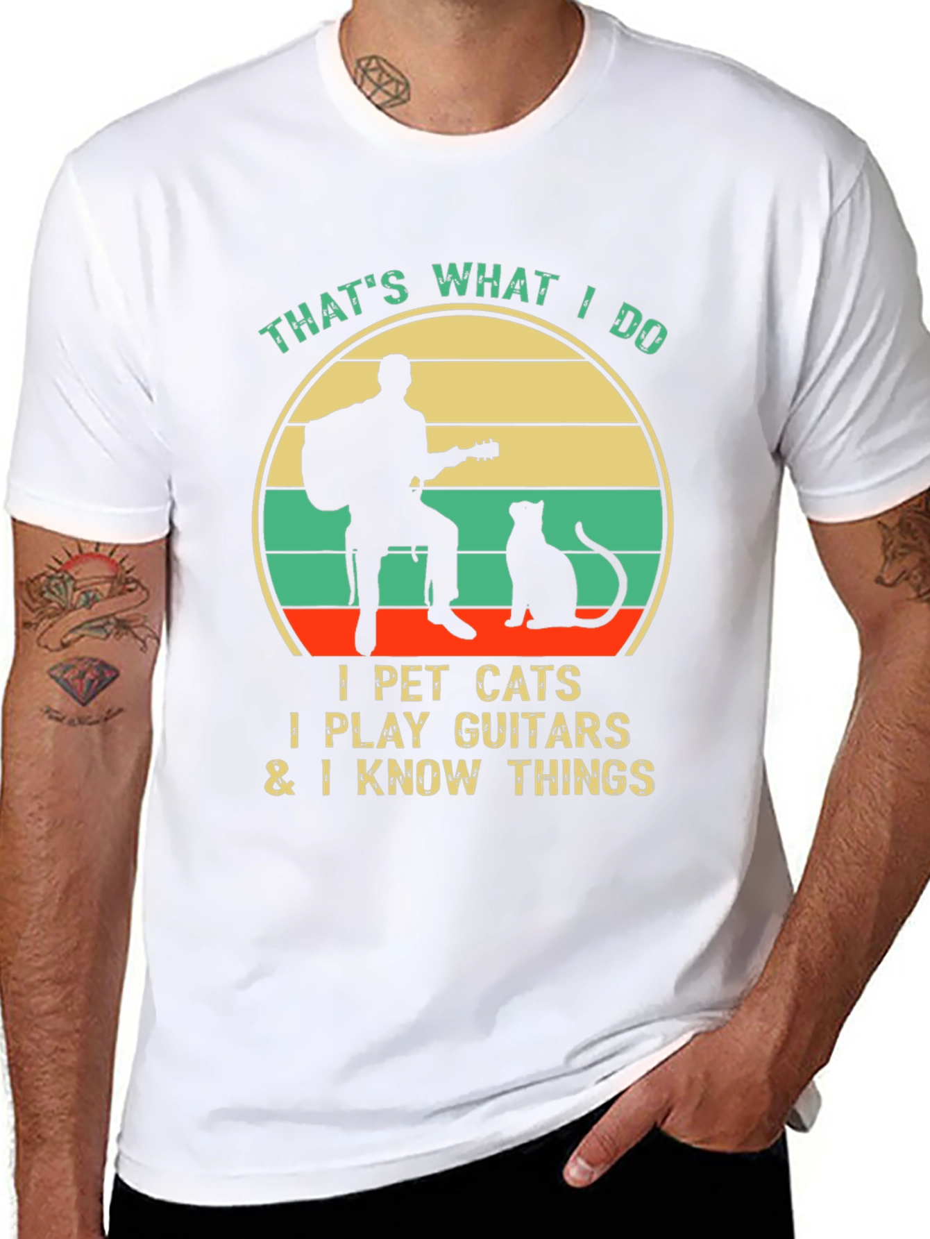 Thats What I Do: Cat Guitar & Knowledge T-Shirt