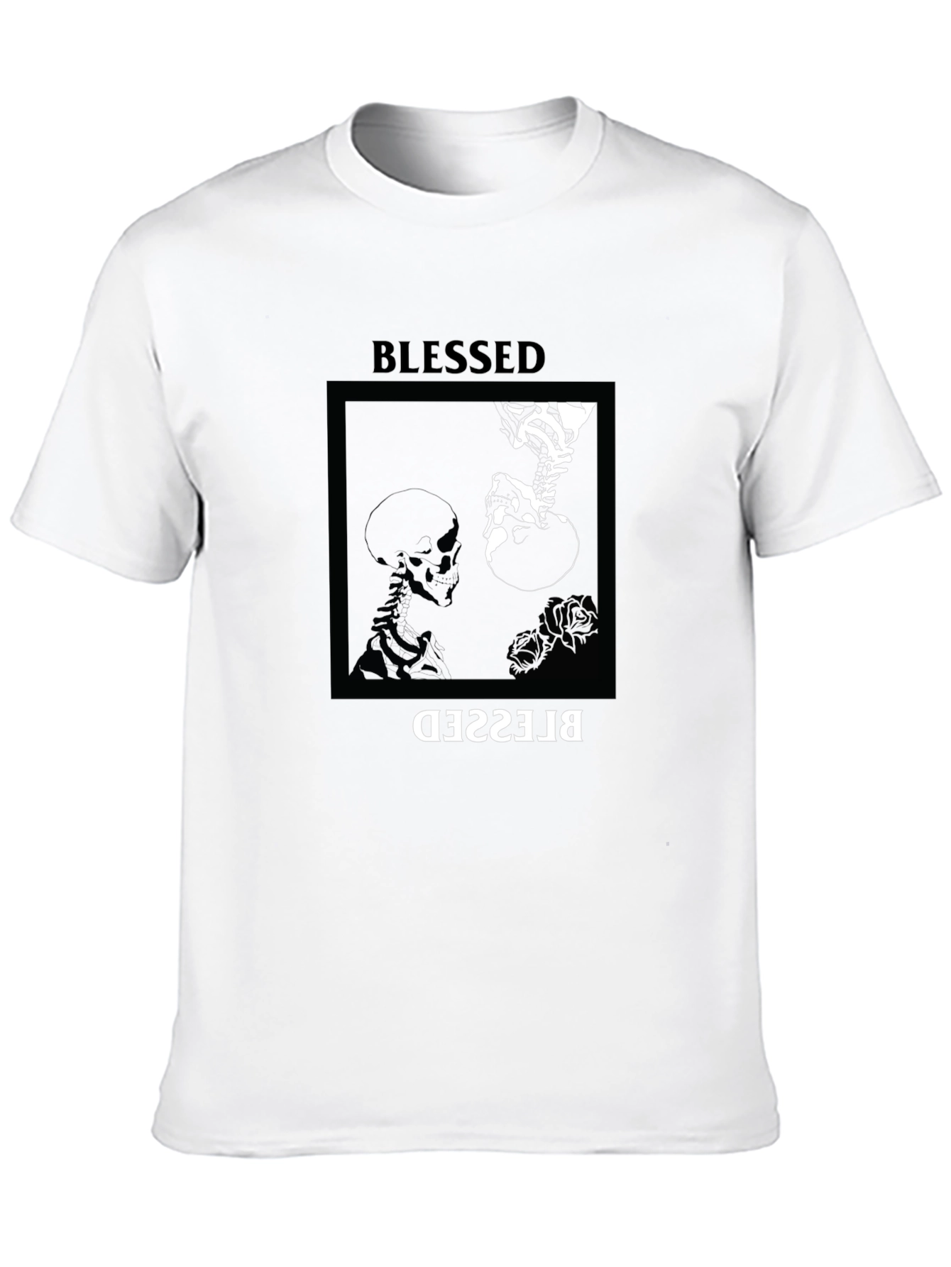 Blessed Skeleton Graphic Tee - Unisex Black T-Shirt