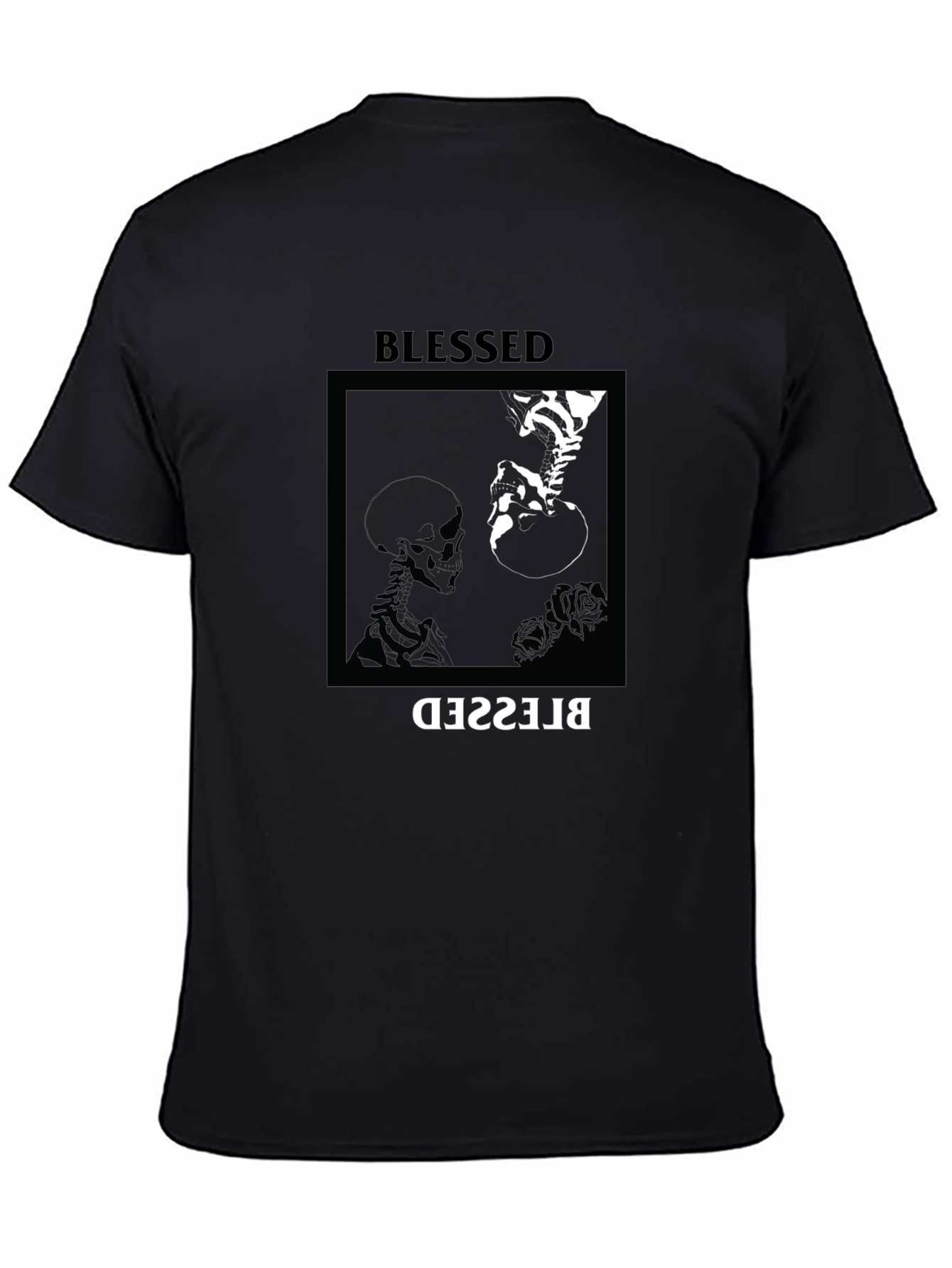 Blessed Skeleton Graphic Tee - Unisex Black T-Shirt