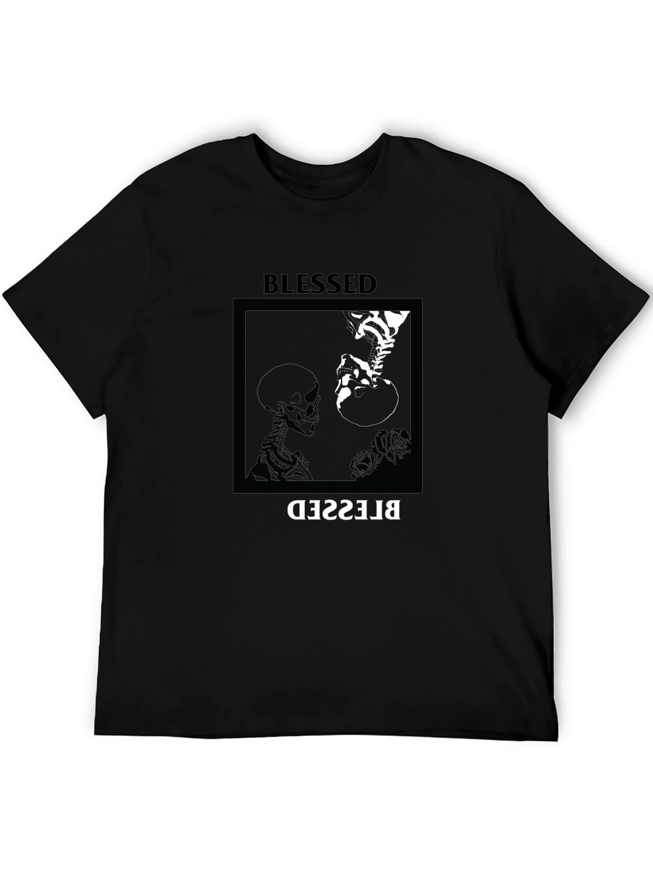 Blessed Skeleton Graphic Tee - Unisex Black T-Shirt