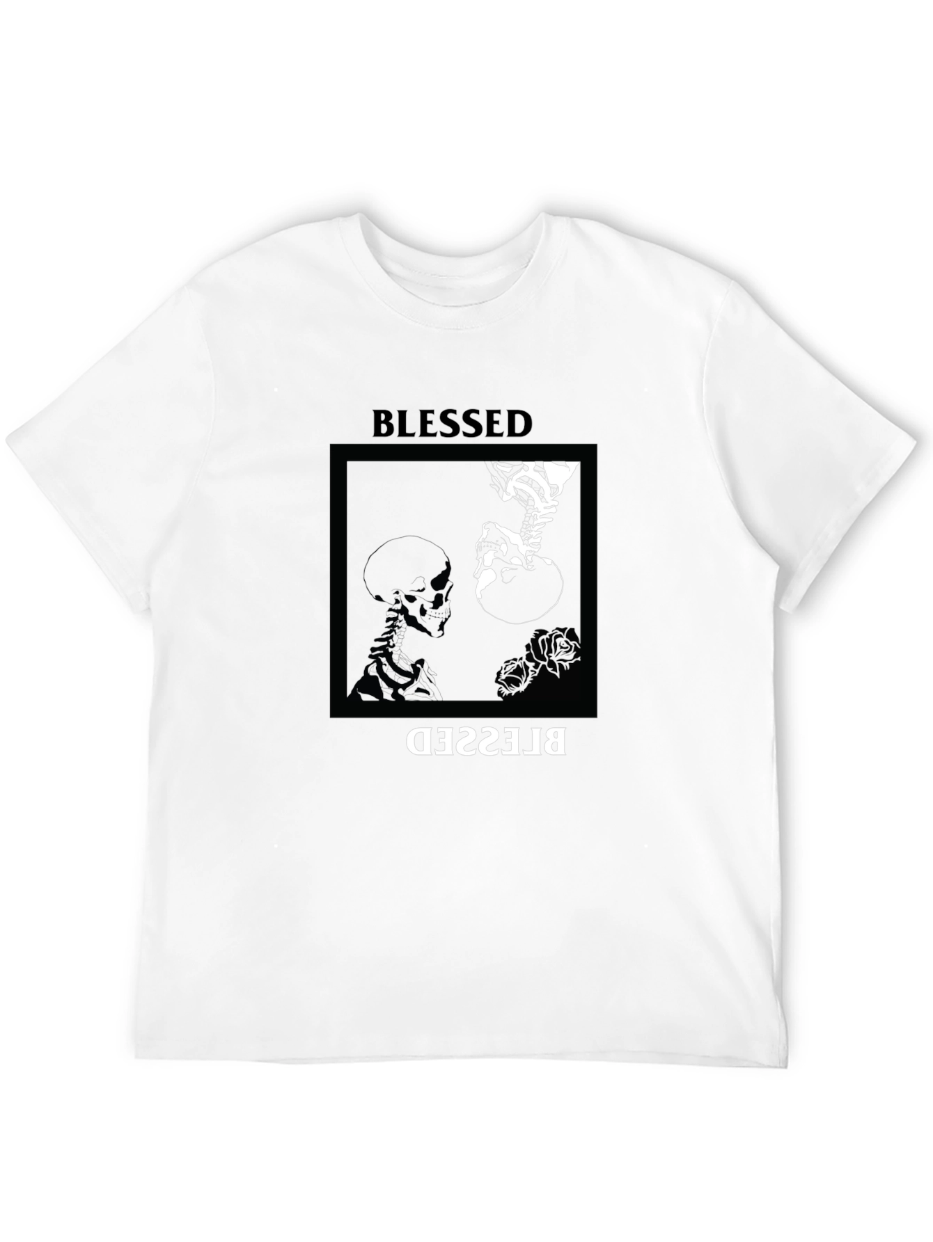 Blessed Skeleton Graphic Tee - Unisex Black T-Shirt