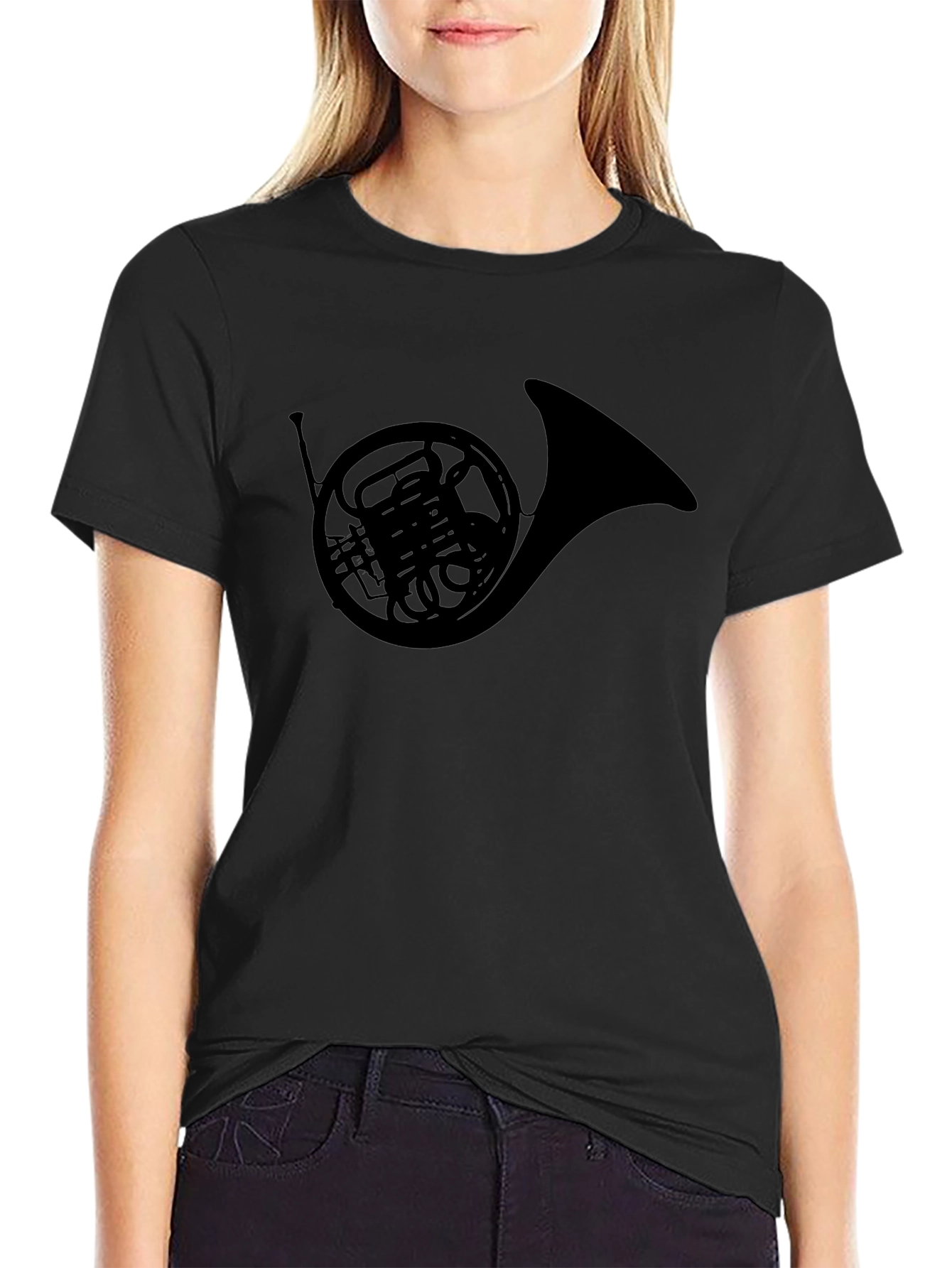 French Horn Graphic Tee - Musician T-Shirt