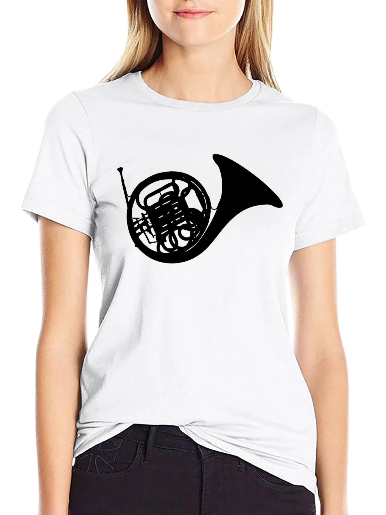 French Horn Graphic Tee - Musician T-Shirt