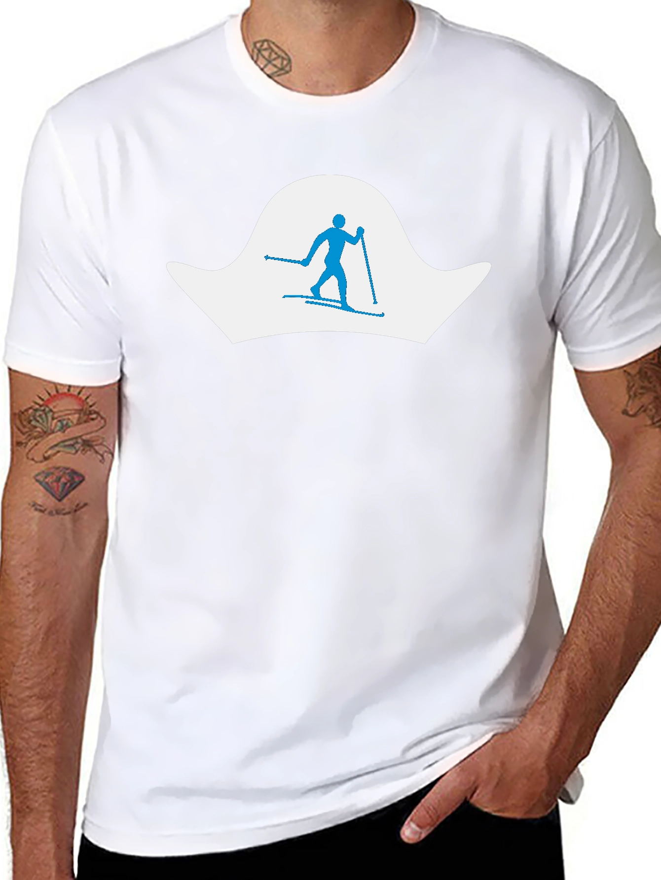 Skiing Silhouette Tee