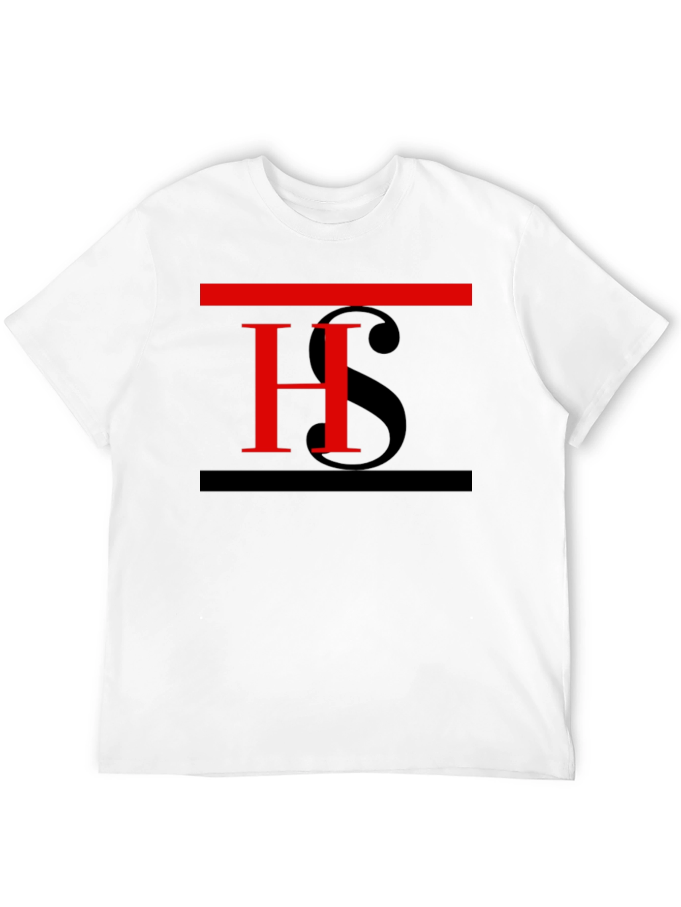 Stylish Black T-Shirt with Red H Graphic