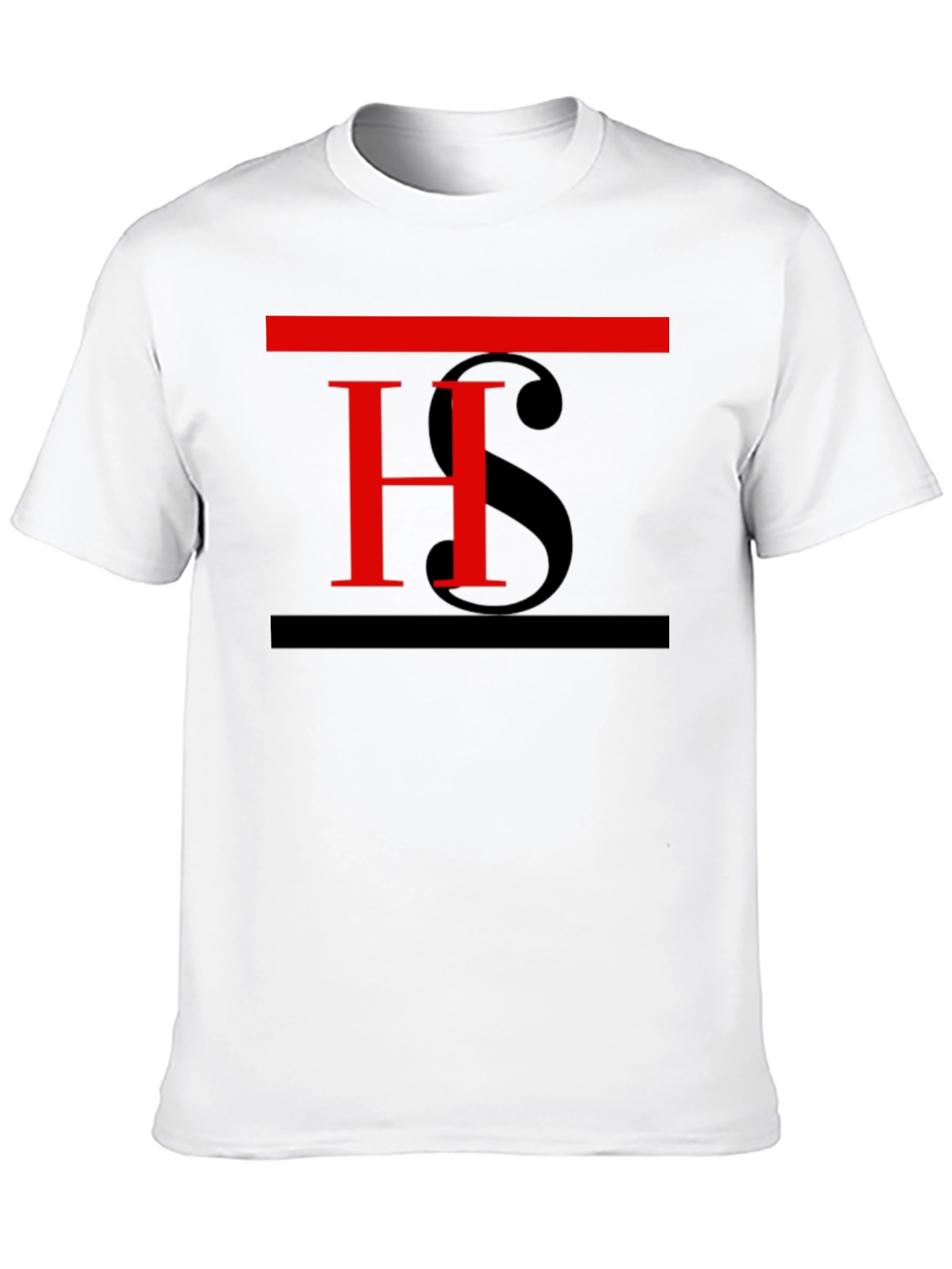 Stylish Black T-Shirt with Red H Graphic