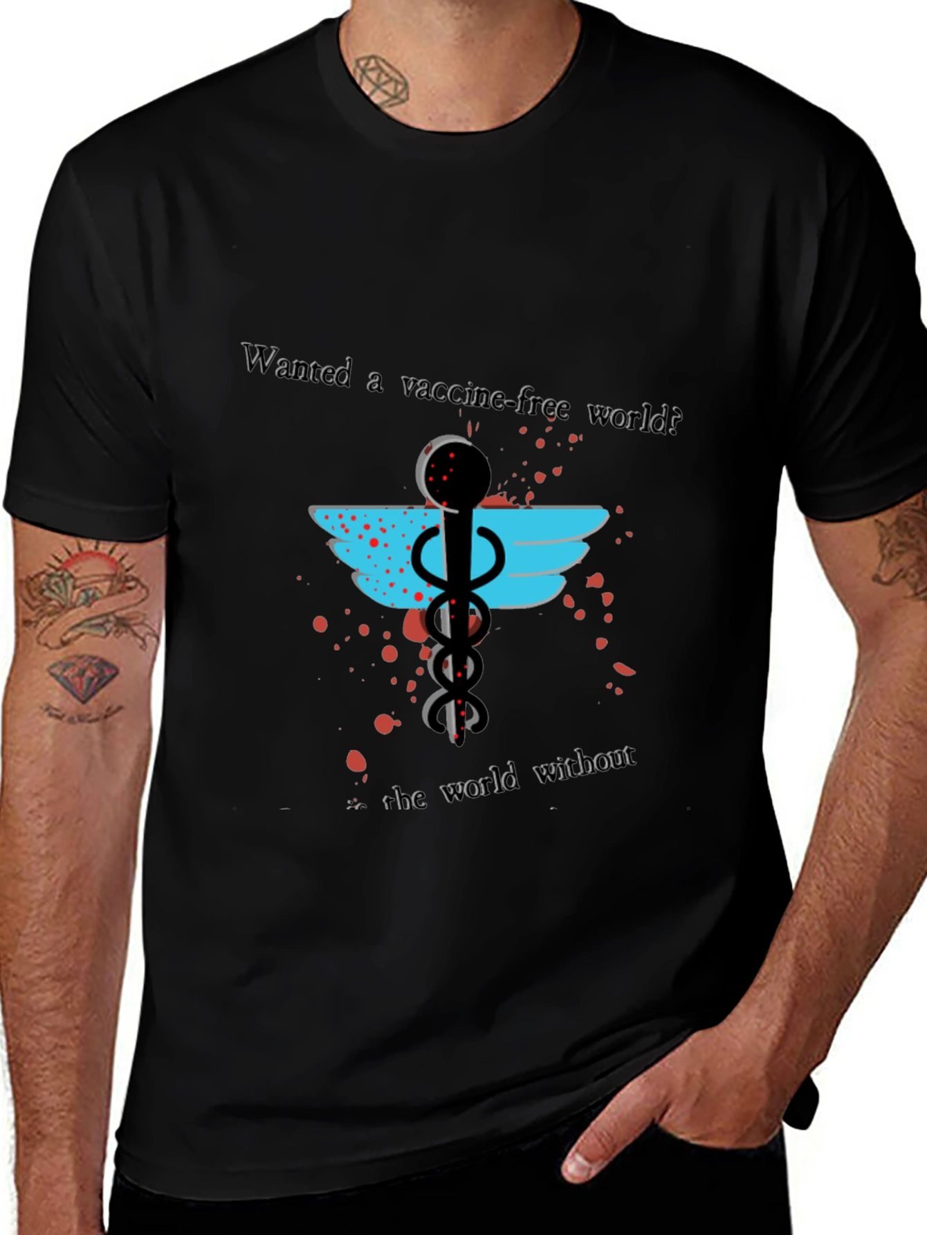 Vaccine-Free World T-Shirt: Anti-Vax Statement Tee