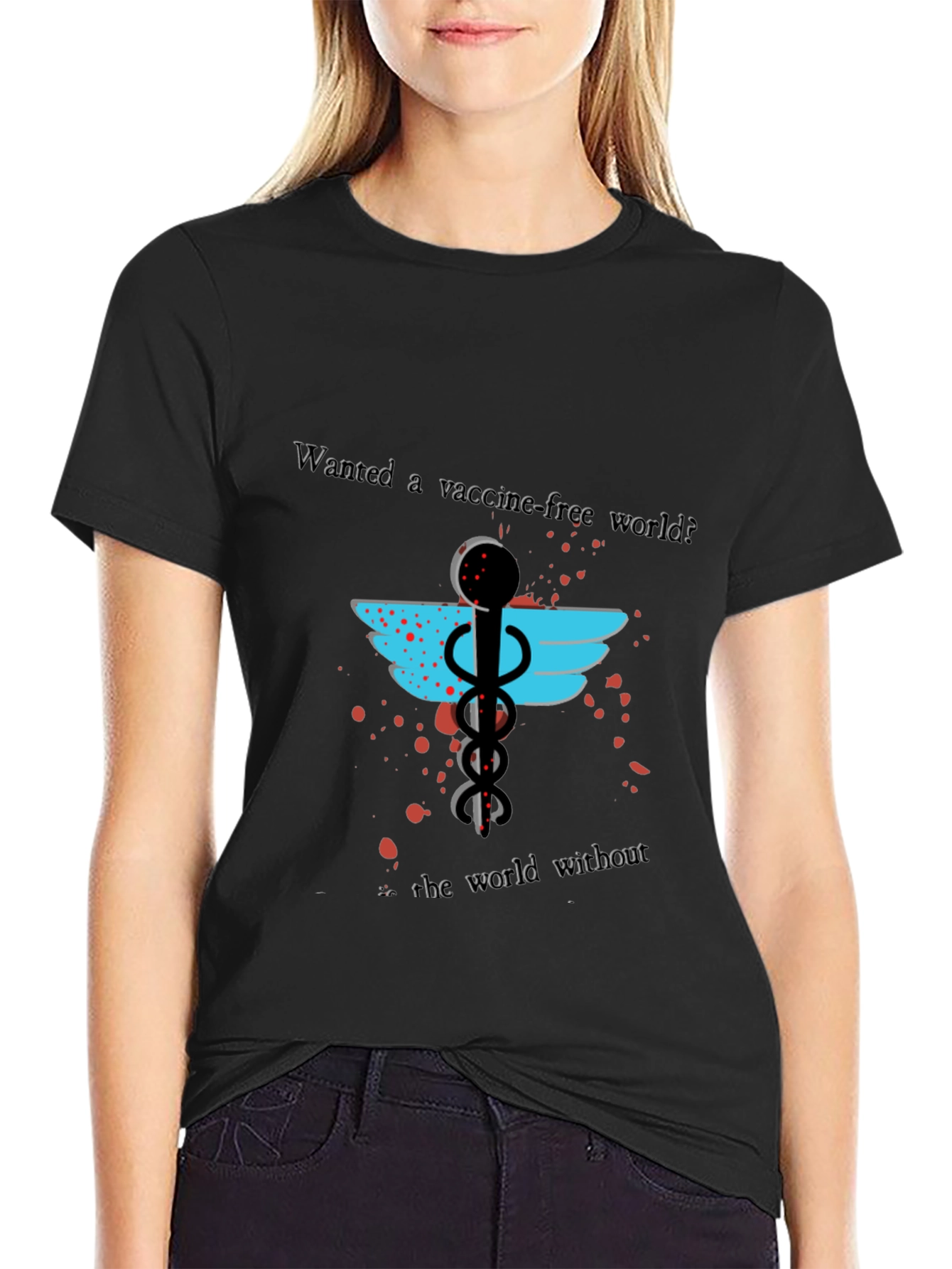 Vaccine-Free World T-Shirt: Anti-Vax Statement Tee