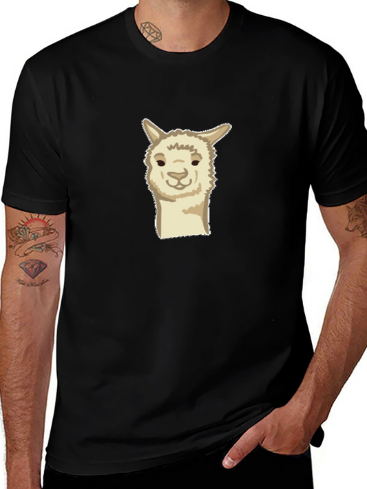 Alpaca Graphic Tee - Soft & Stylish Black T-Shirt