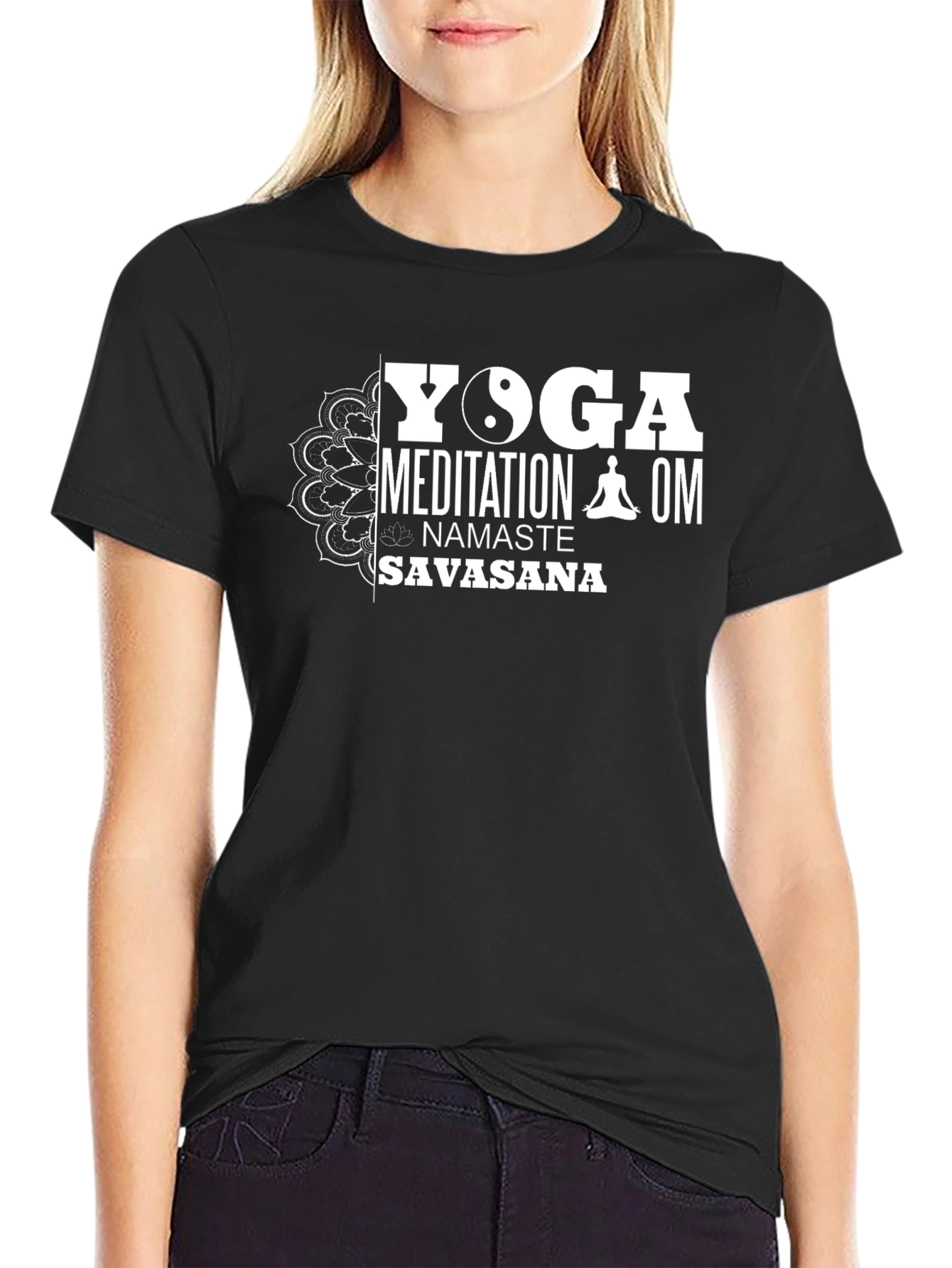 Yoga Meditation Namaste Graphic T-Shirt