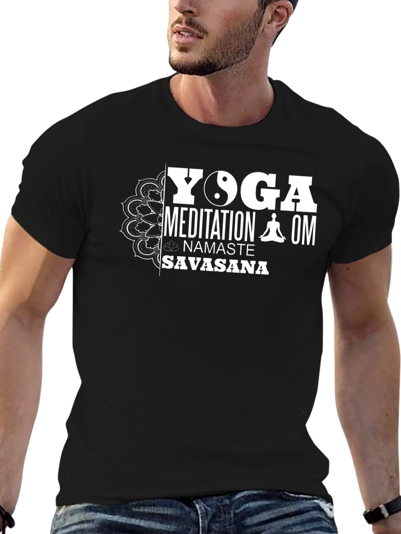 Yoga Meditation Namaste Graphic T-Shirt