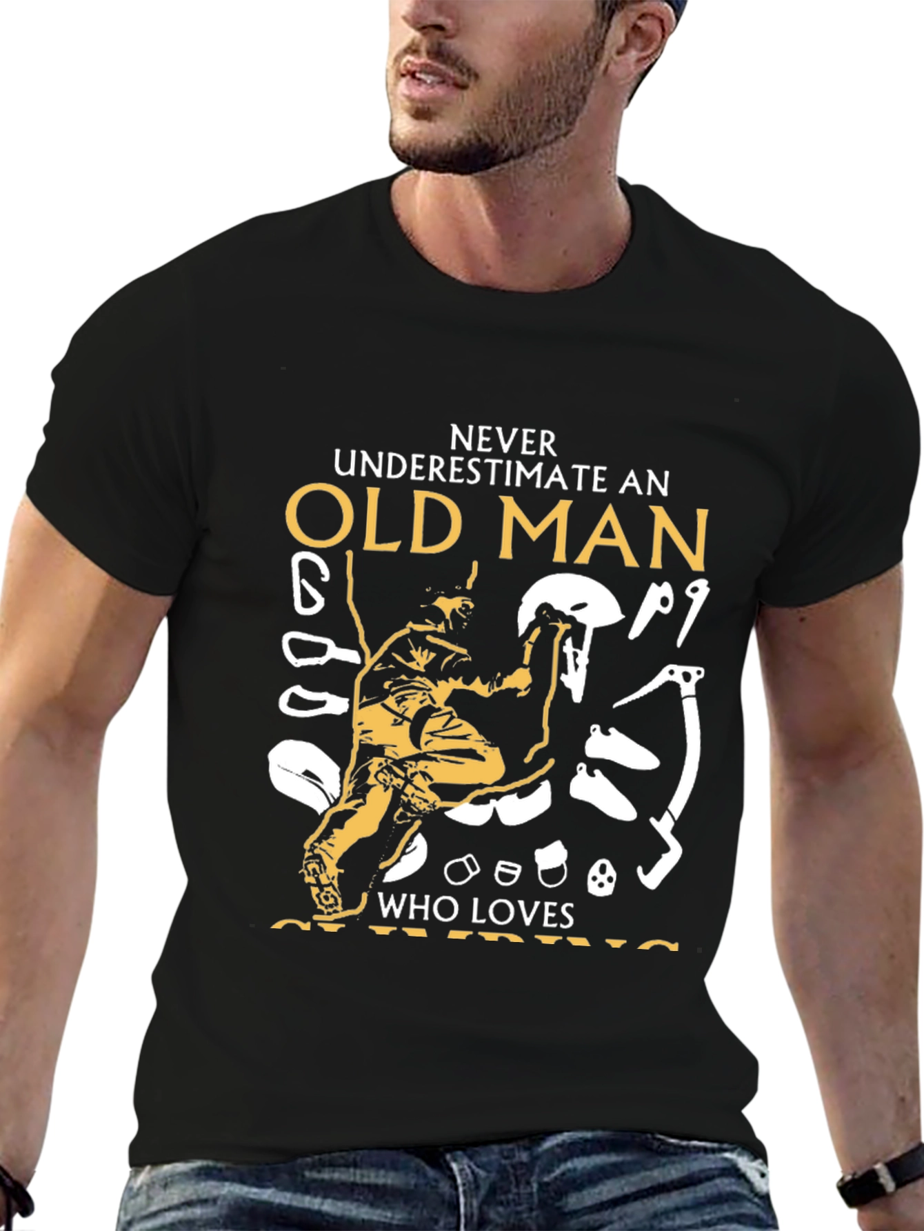 Climbing Old Man Graphic Tee