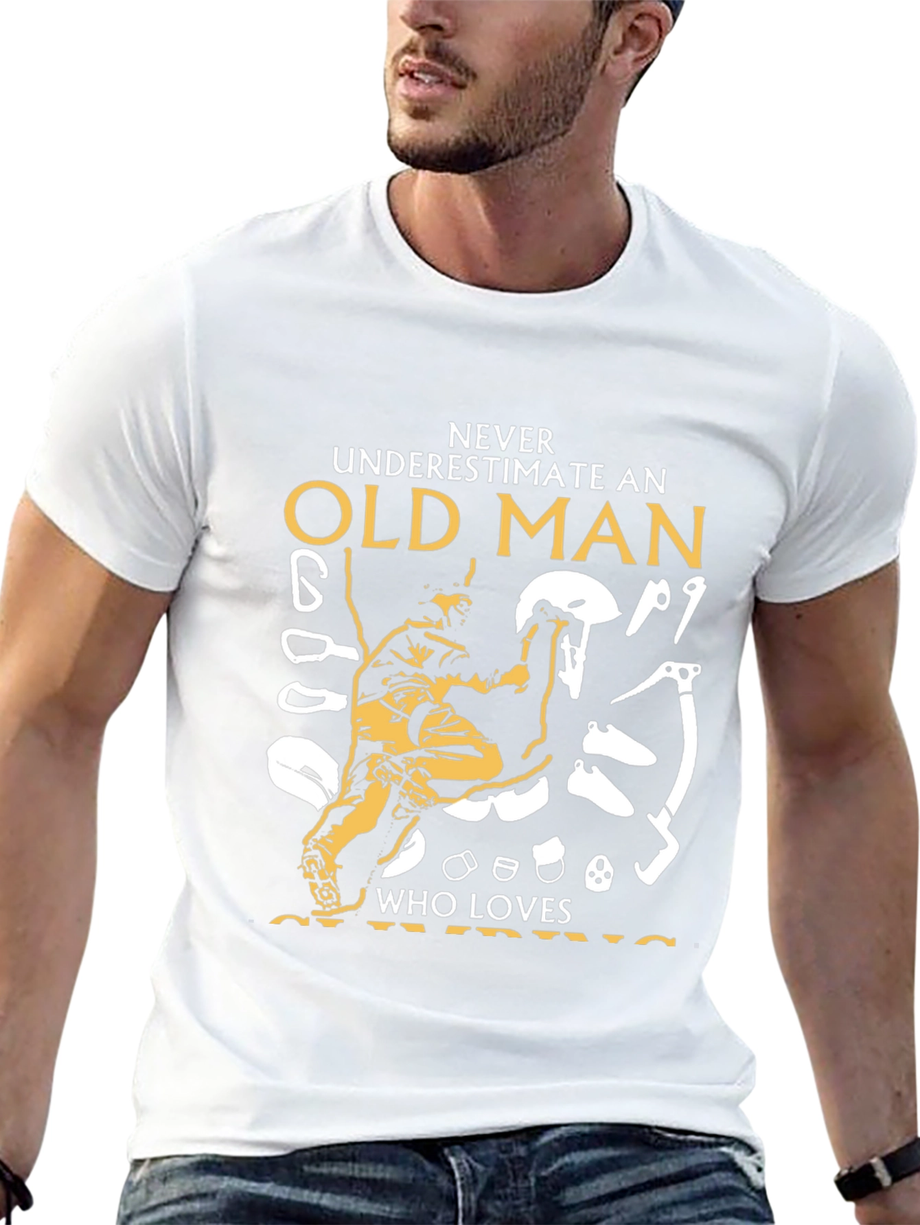 Climbing Old Man Graphic Tee