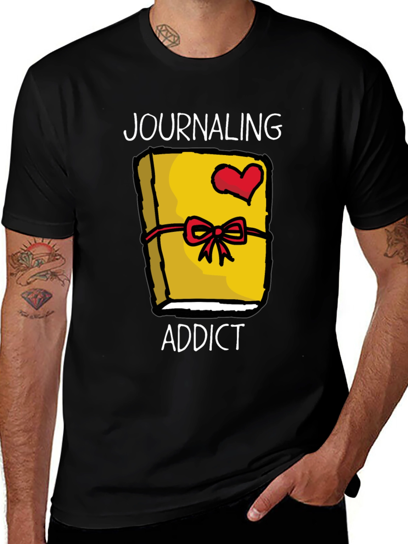 Journaling Addict Graphic Tee - Novelty Journal Lover Shirt