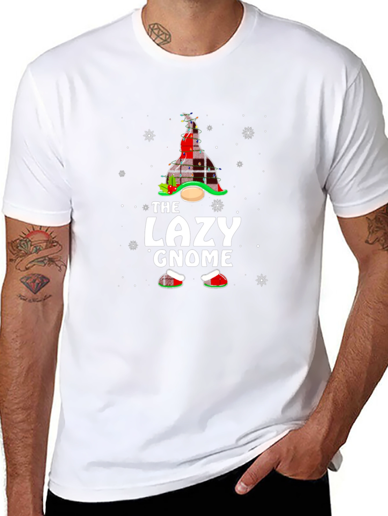 The Lazy Gnome Christmas Graphic Tee