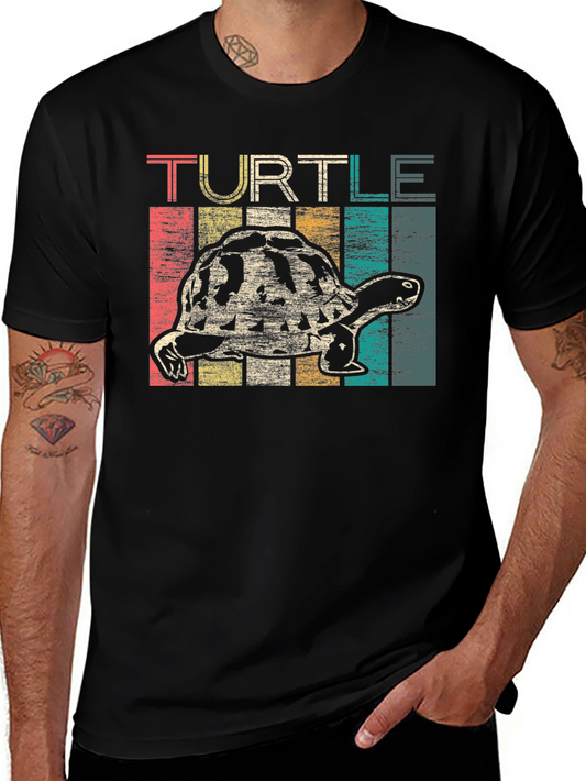 Retro Turtle Graphic T-Shirt - Vintage Style