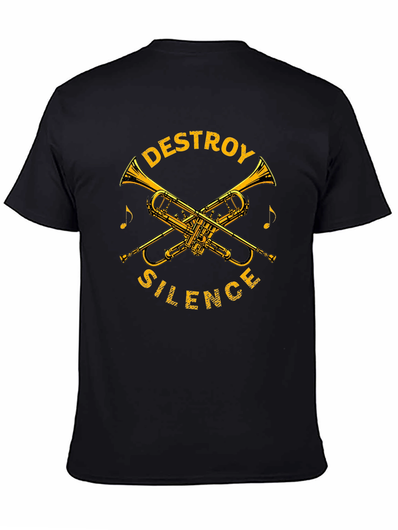 Destroy Silence Trumpet Graphic Tee - Black