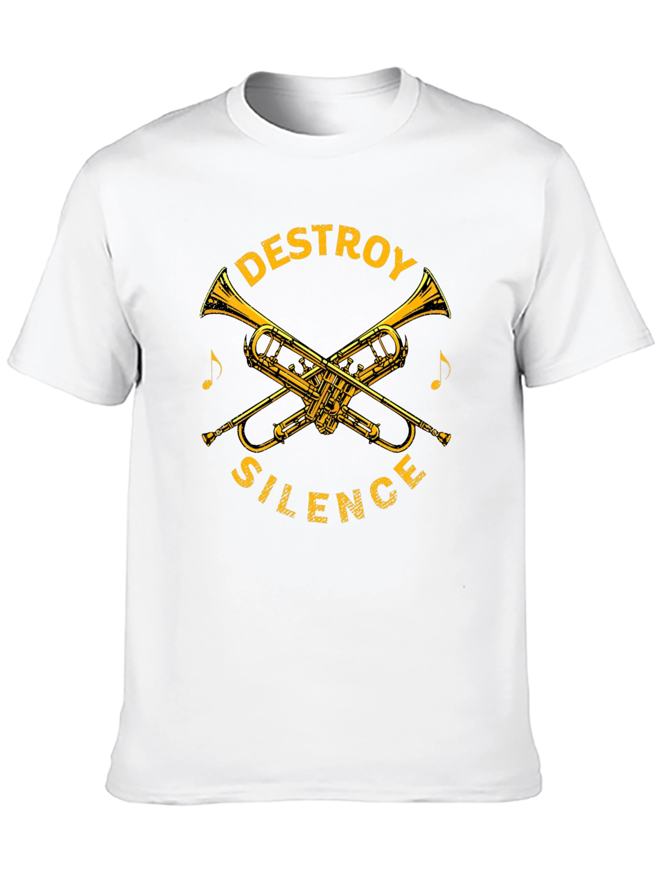 Destroy Silence Trumpet Graphic Tee - Black