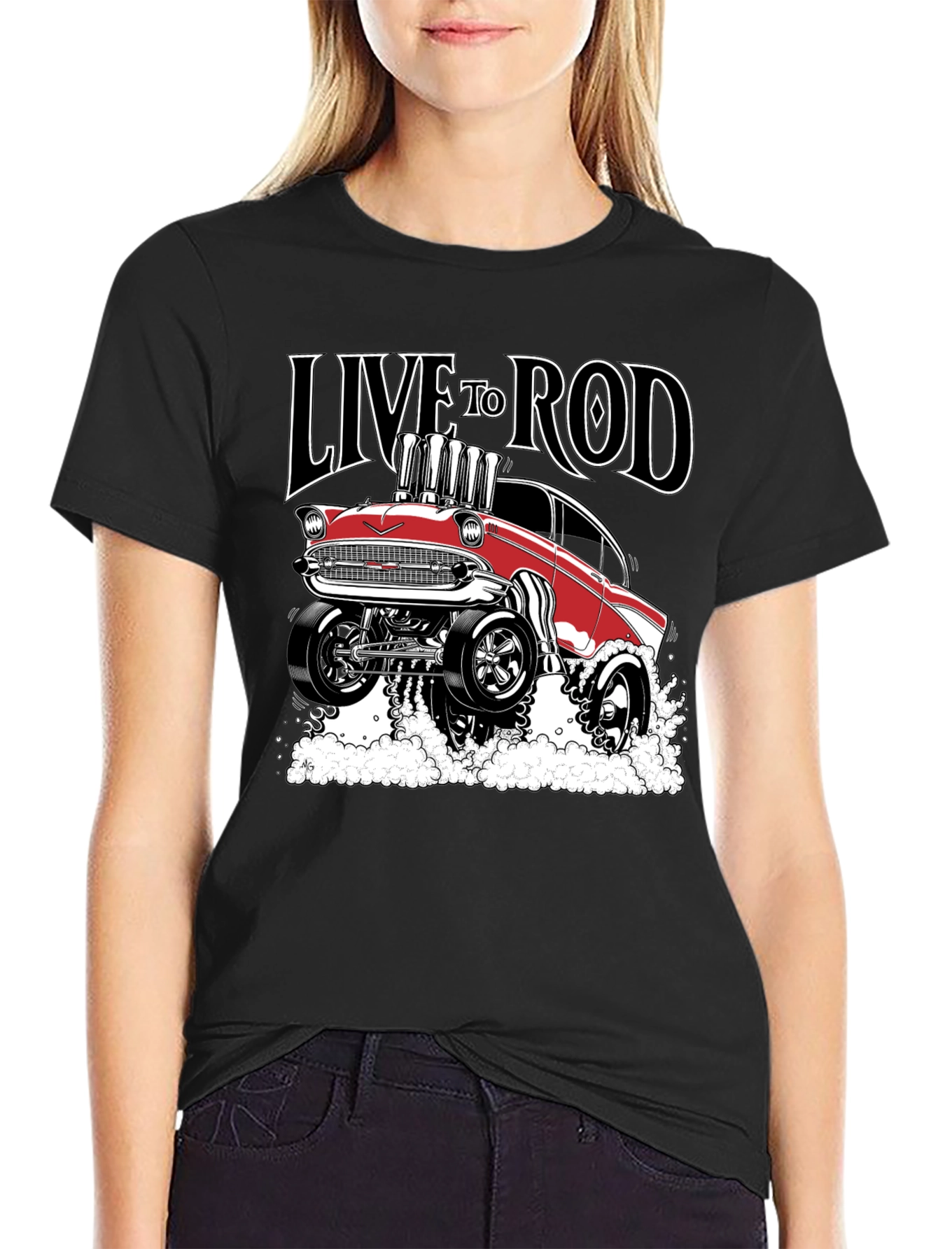 Live to Rod Black Graphic T-Shirt