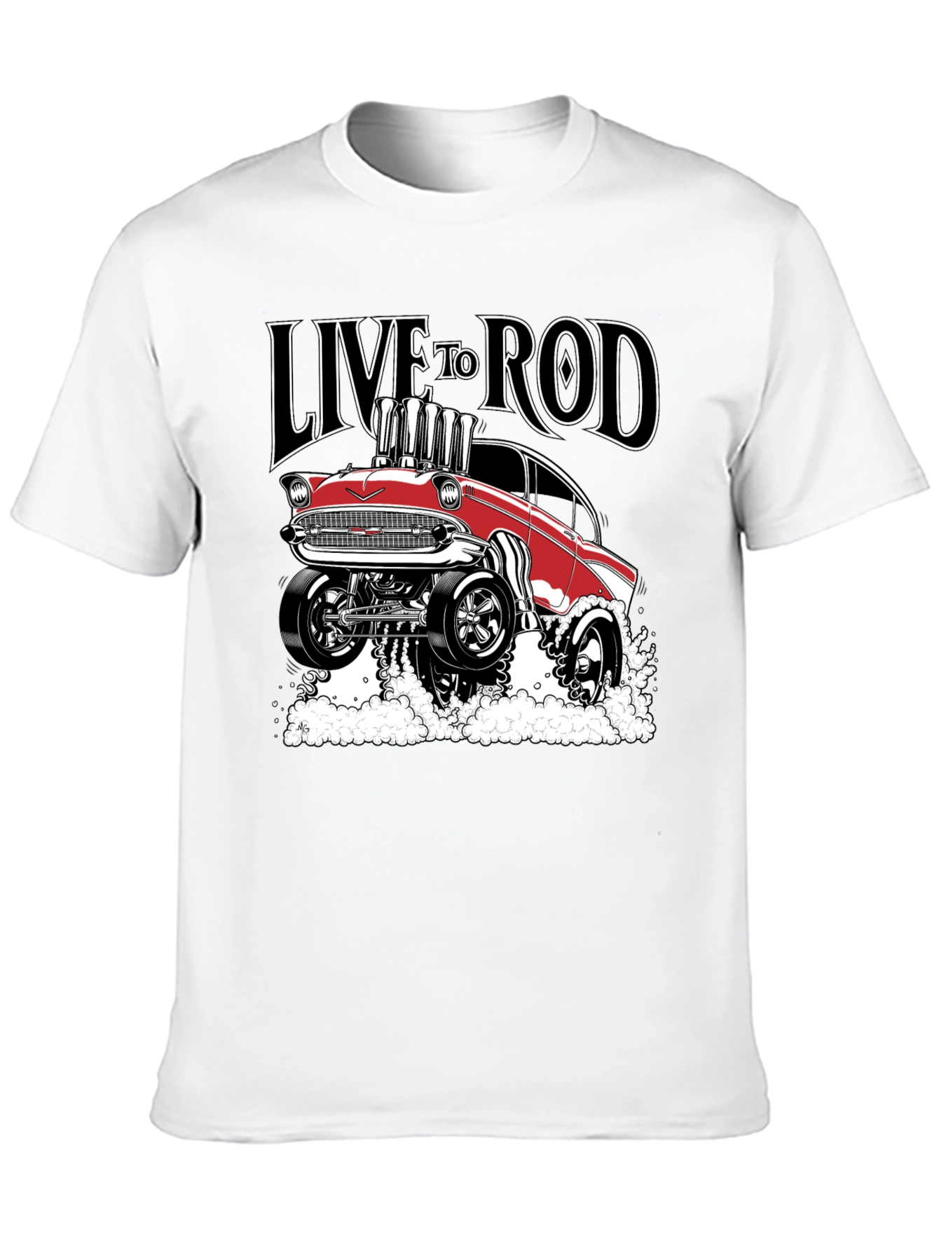Live to Rod Black Graphic T-Shirt