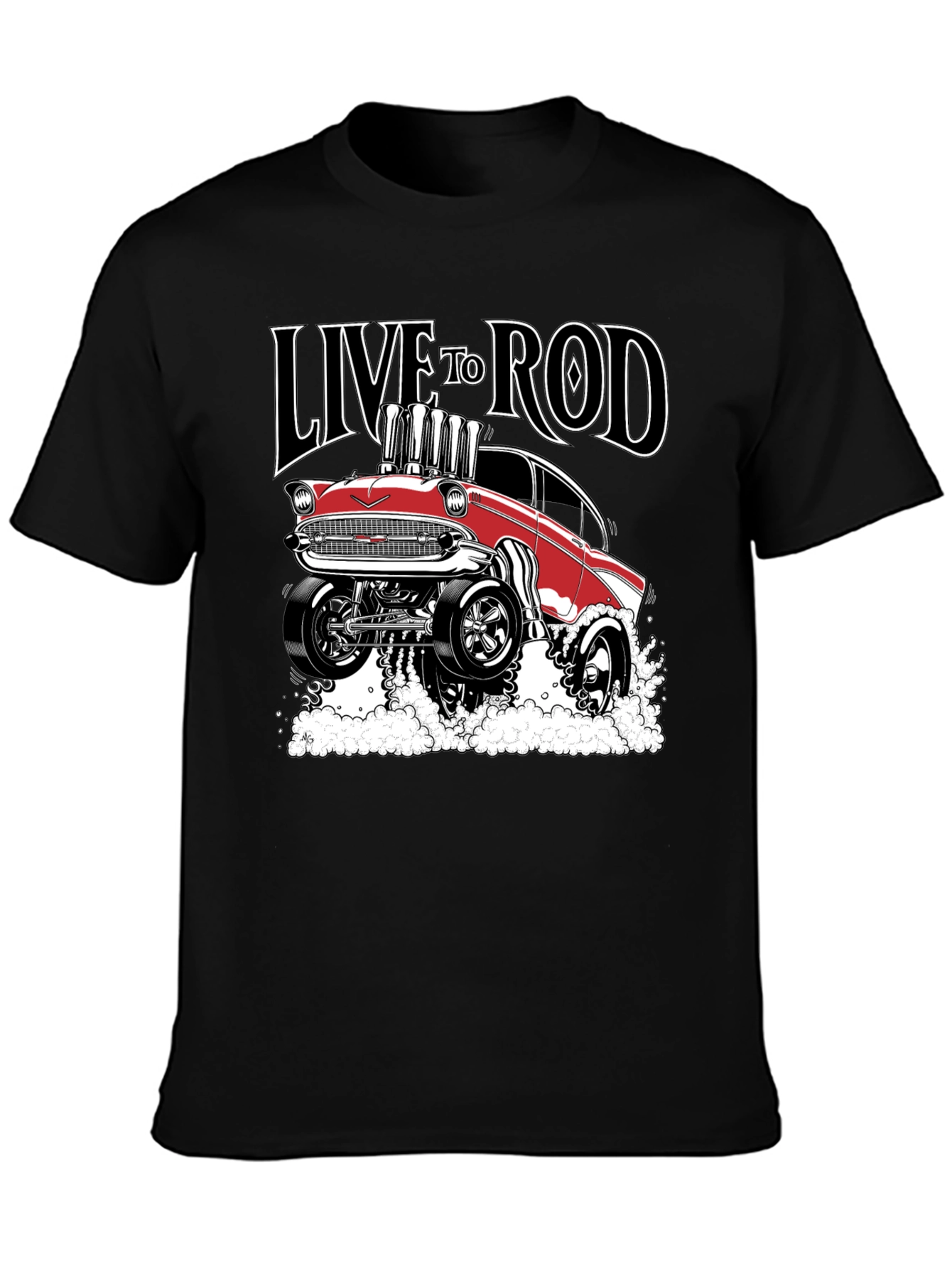 Live to Rod Black Graphic T-Shirt