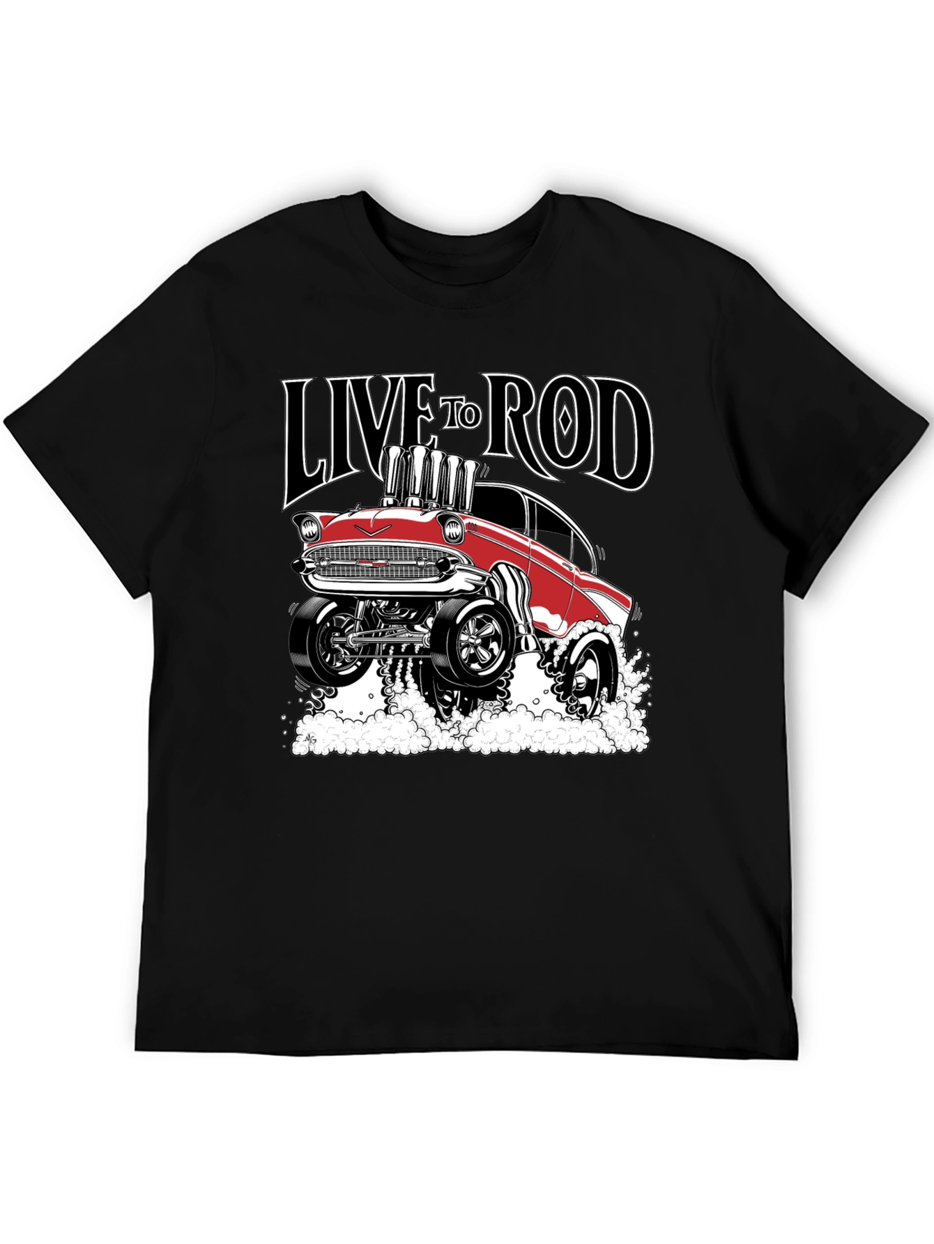 Live to Rod Black Graphic T-Shirt