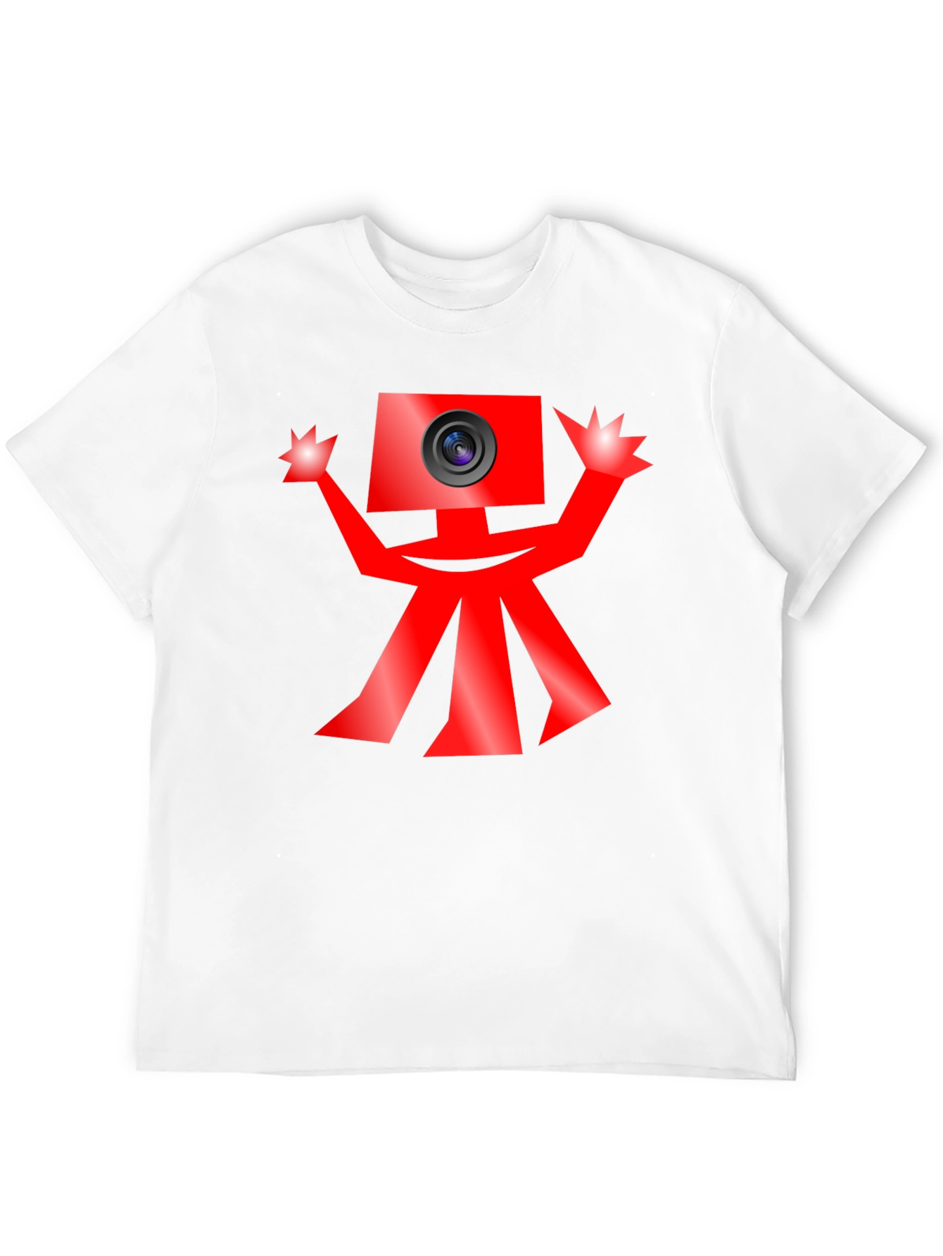 Funky Camera Man Black T-Shirt