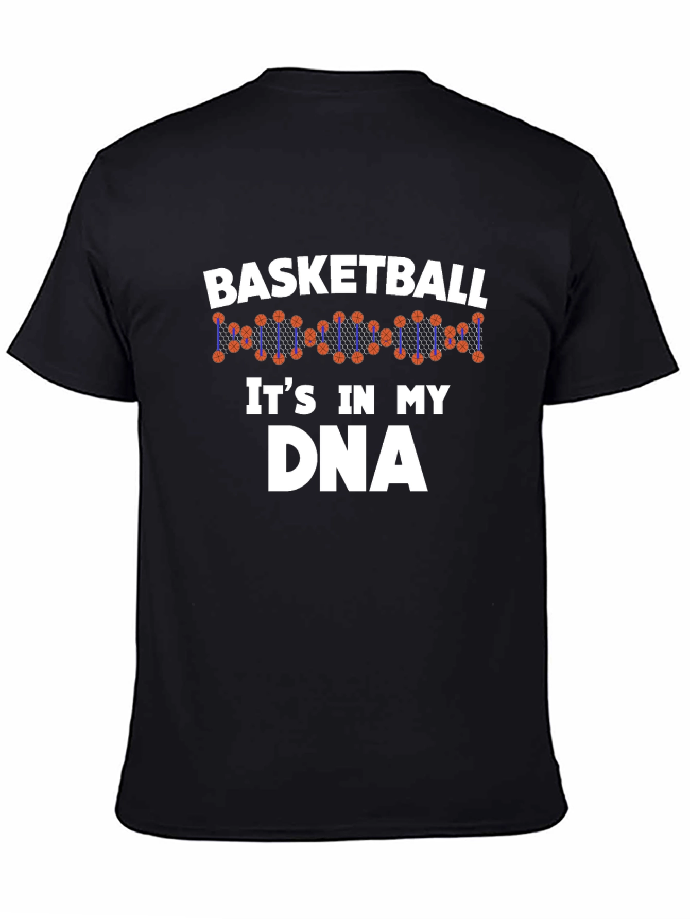 Basketball DNA T-Shirt - Black Cotton Tee