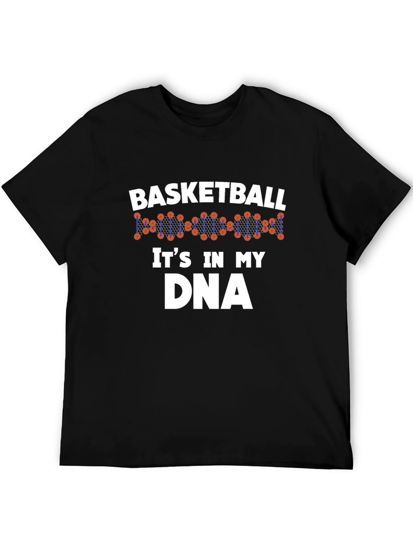 Basketball DNA T-Shirt - Black Cotton Tee