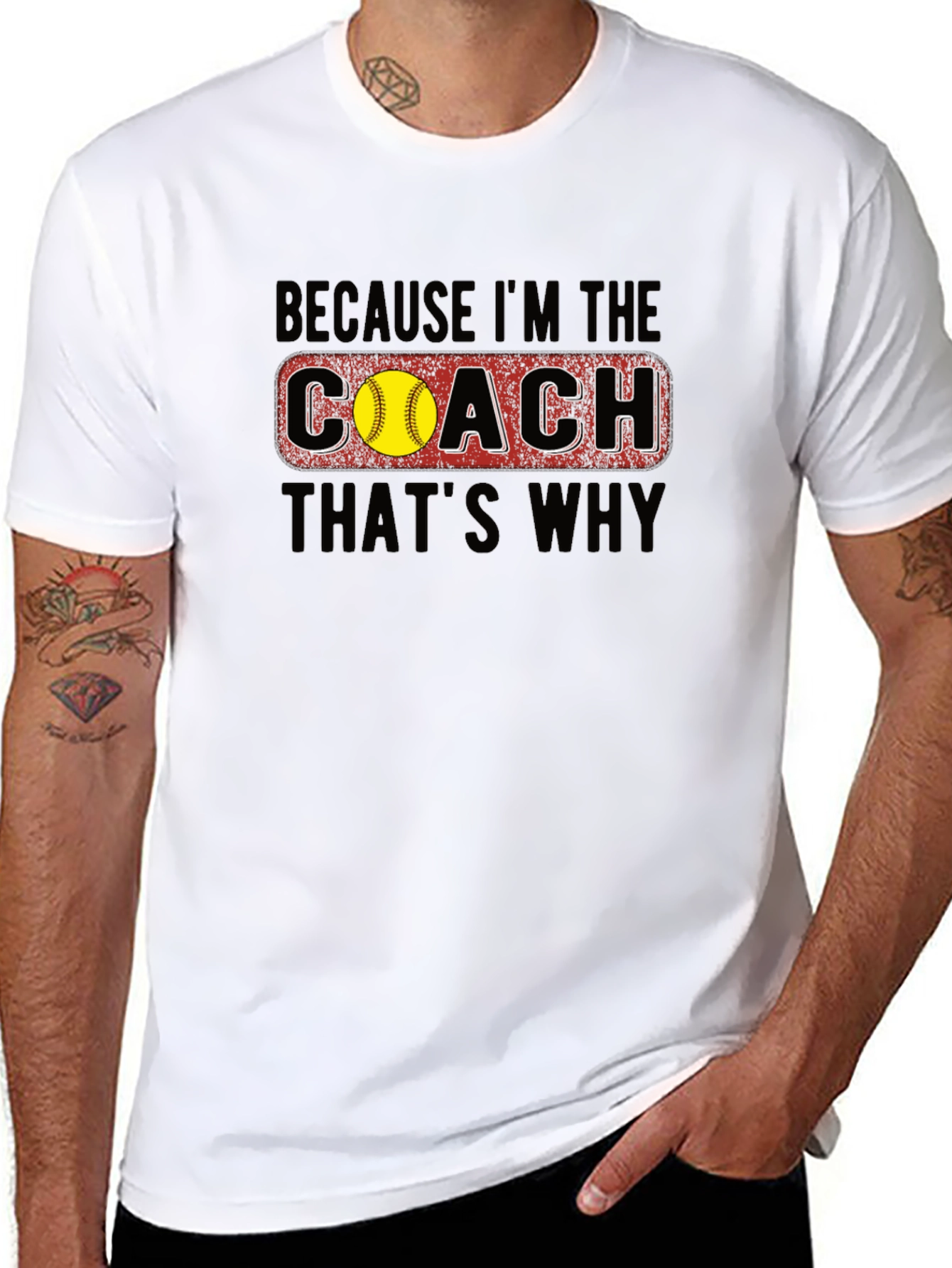 Coach T-Shirt - Softball Design