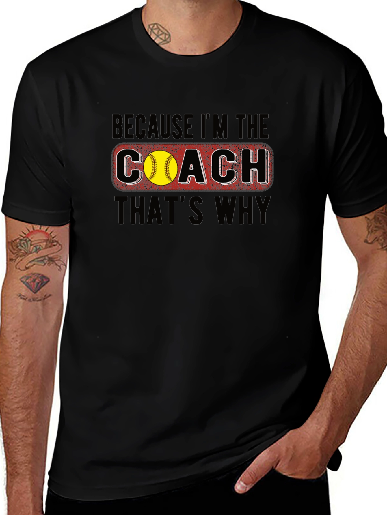 Coach T-Shirt - Softball Design