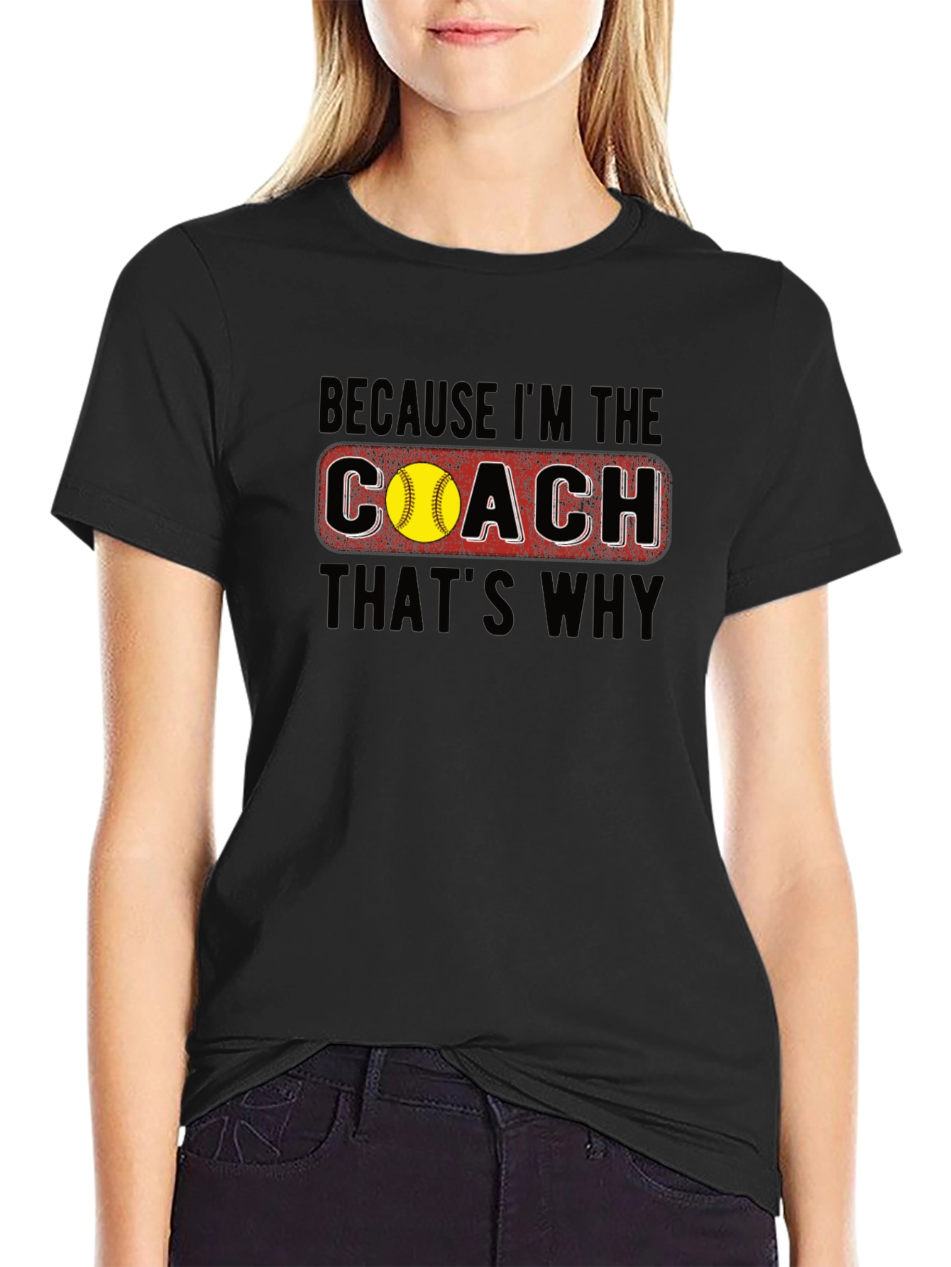 Coach T-Shirt - Softball Design