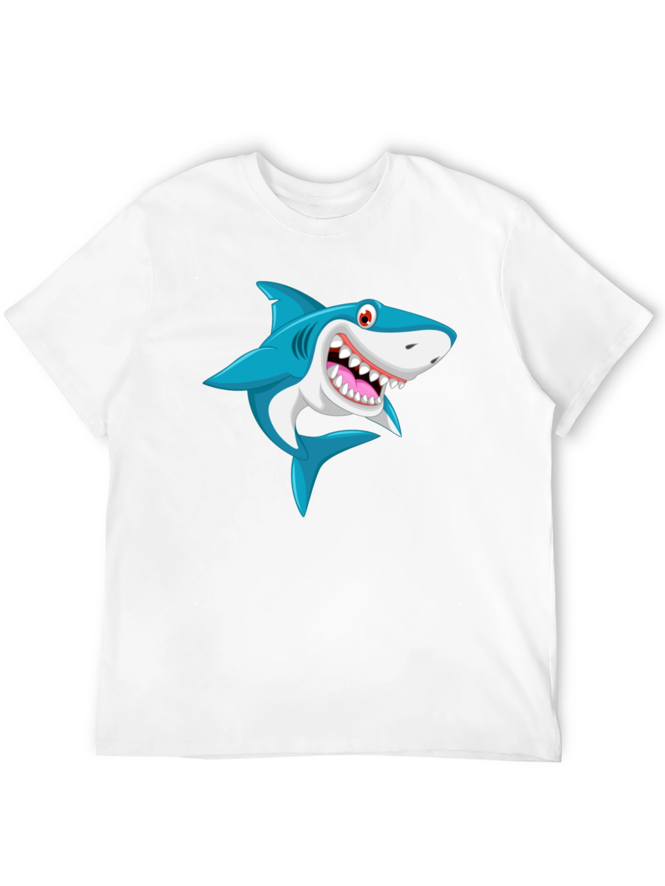 Cartoon Shark Graphic Print T-Shirt