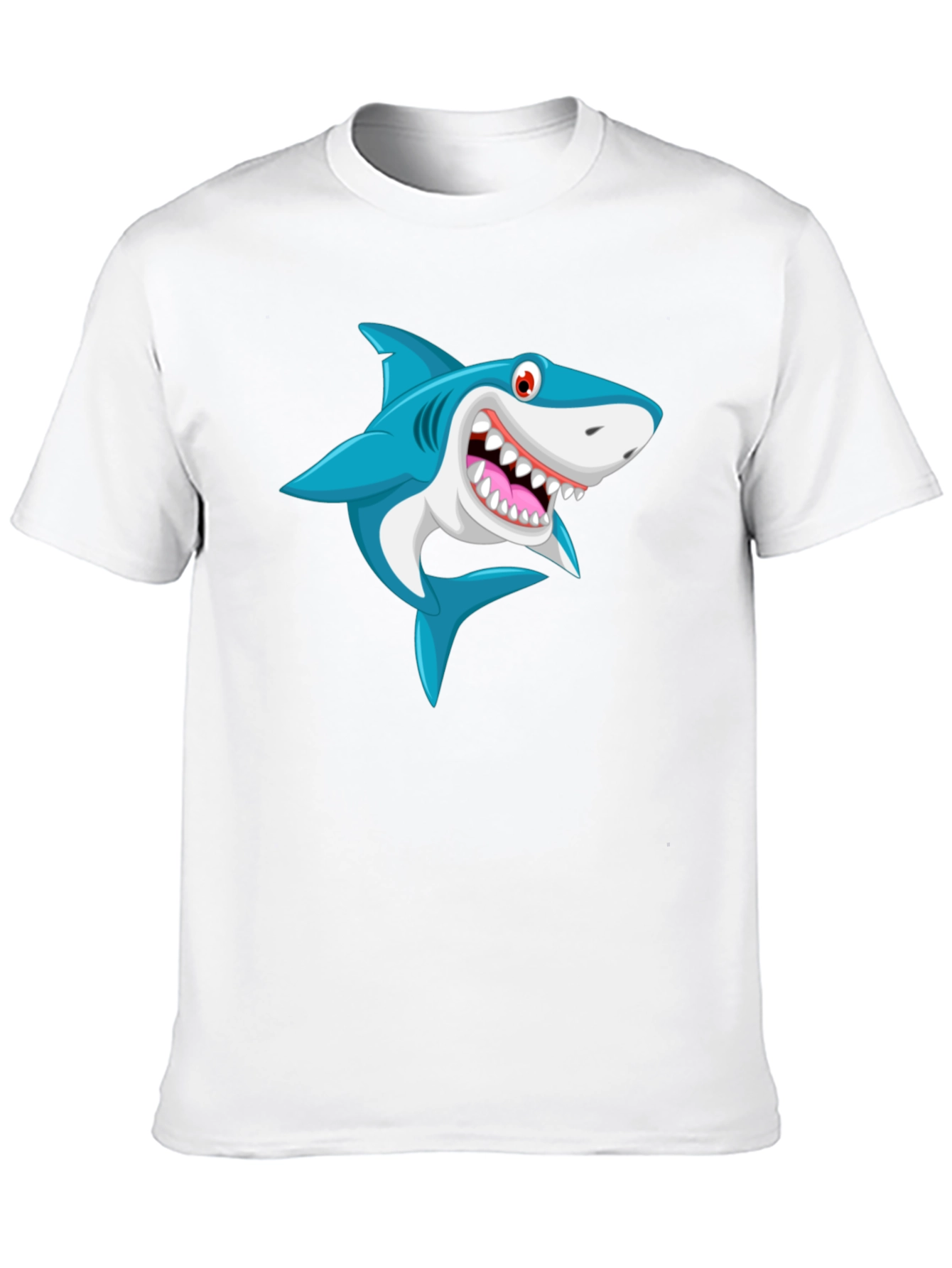 Cartoon Shark Graphic Print T-Shirt