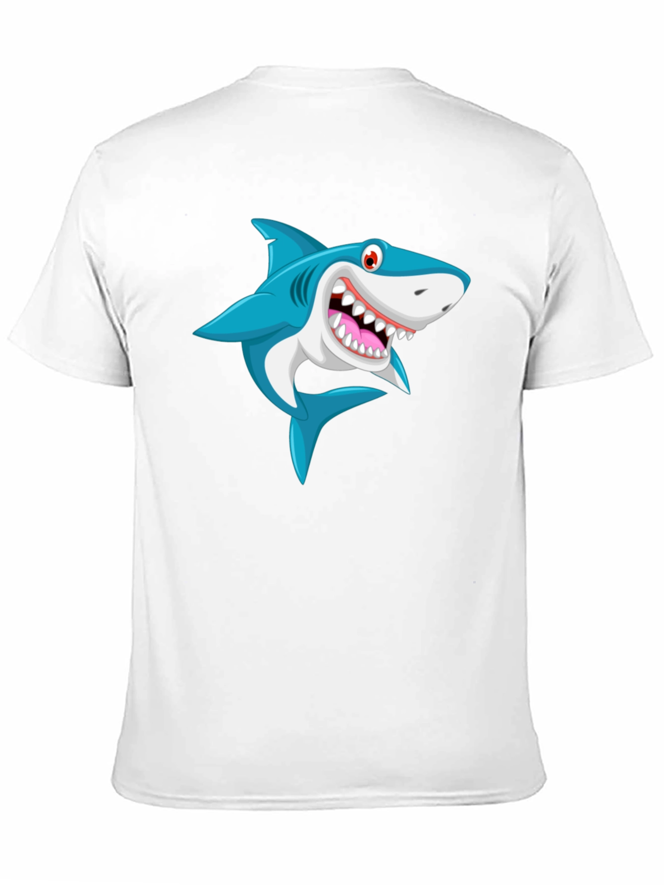 Cartoon Shark Graphic Print T-Shirt
