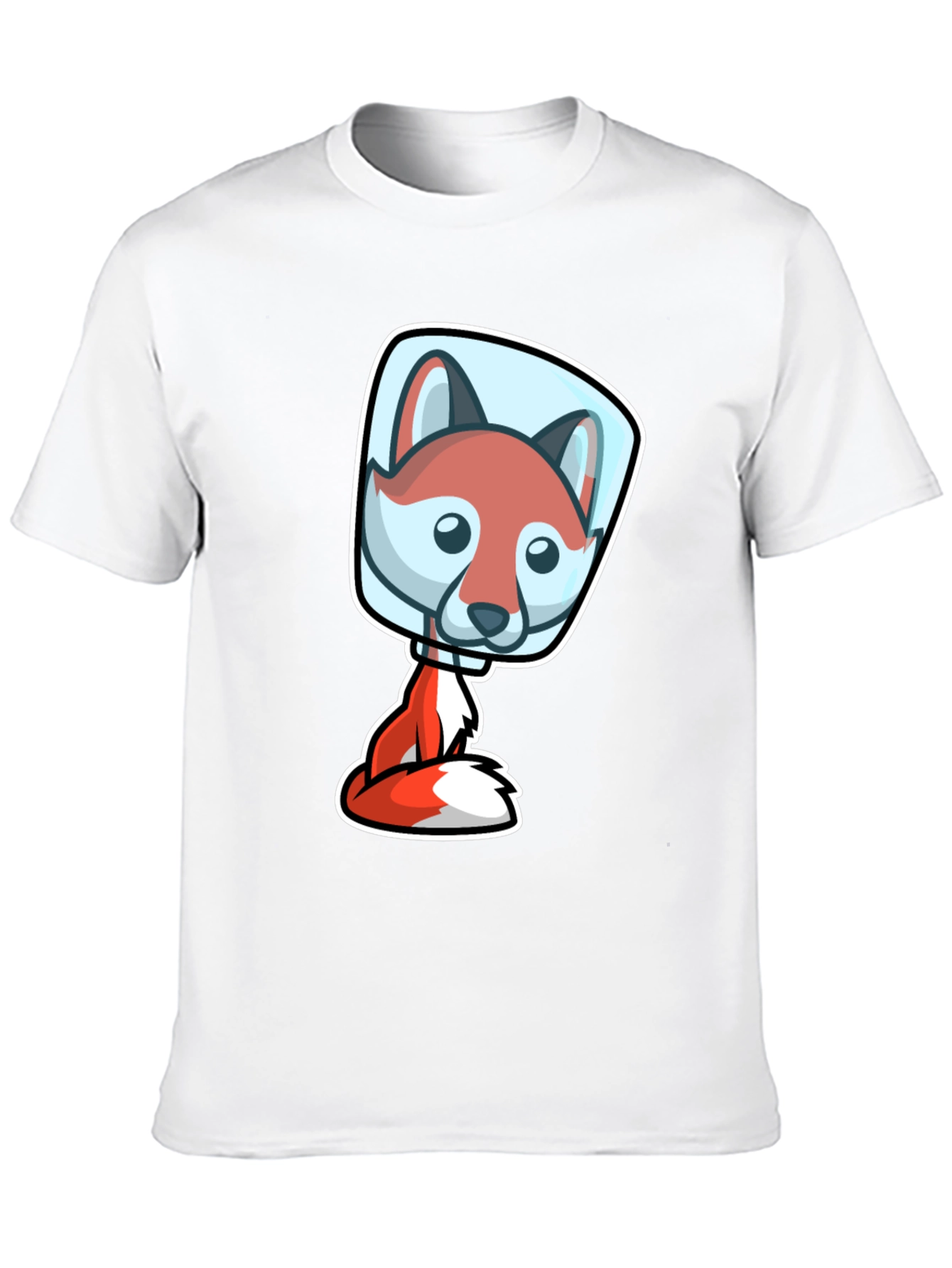 Fox Astronaut T-Shirt - Cute Cartoon Design