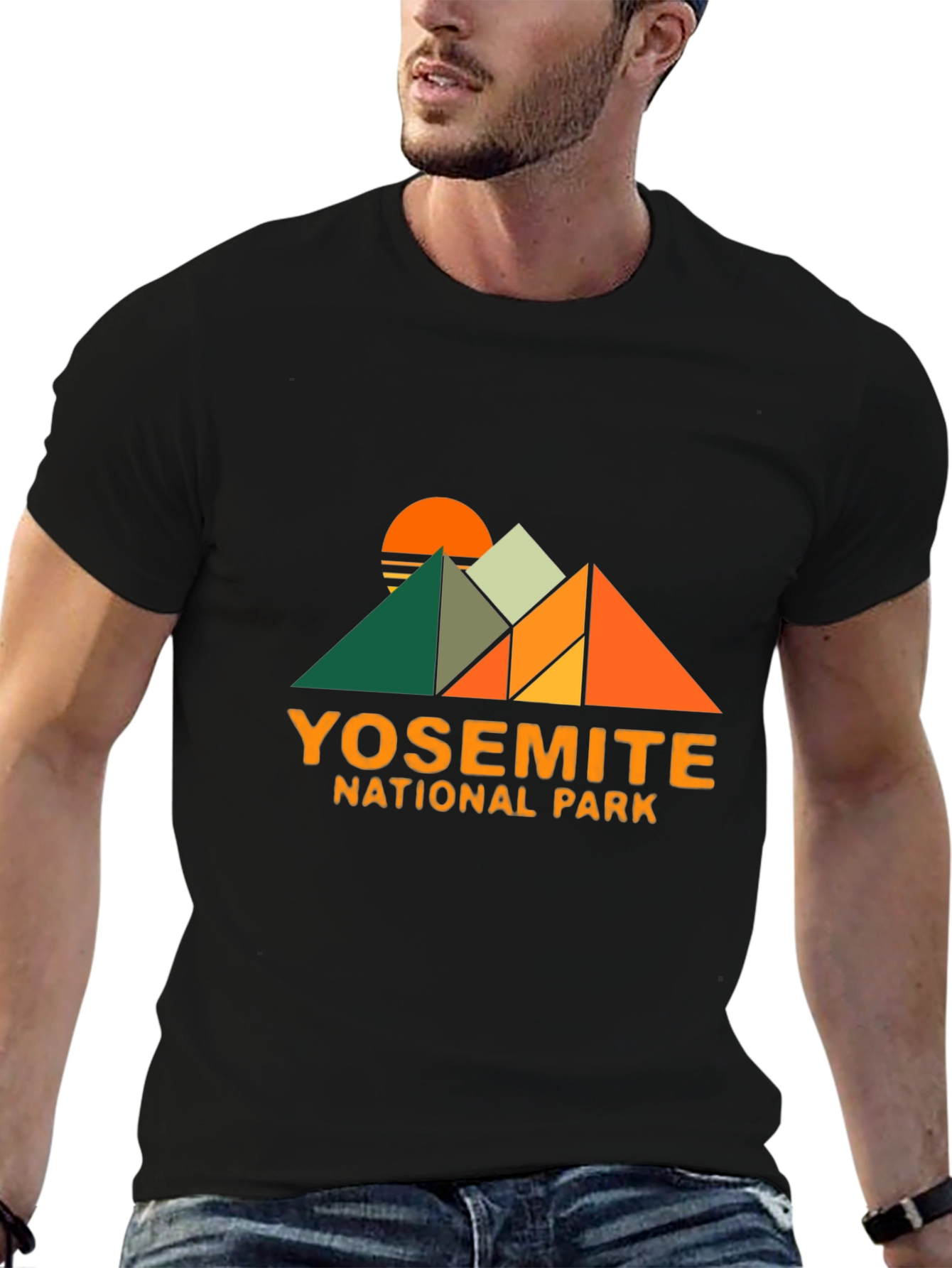 Yosemite National Park Geometric Graphic T-Shirt