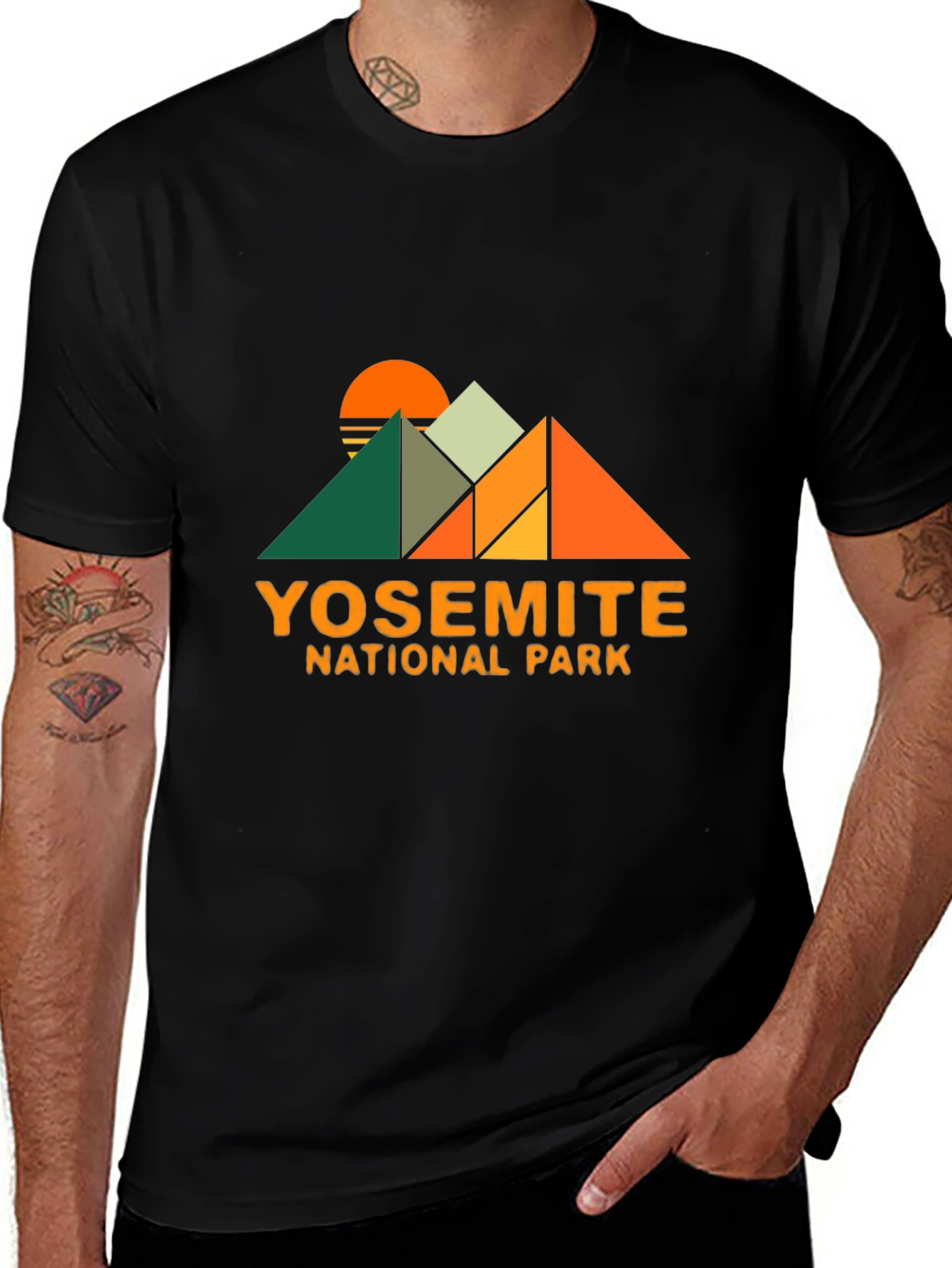 Yosemite National Park Geometric Graphic T-Shirt
