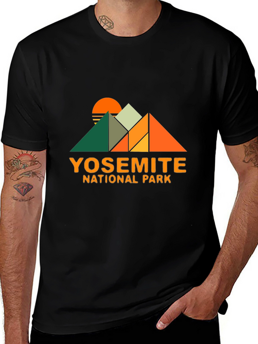 Yosemite National Park Geometric Graphic T-Shirt