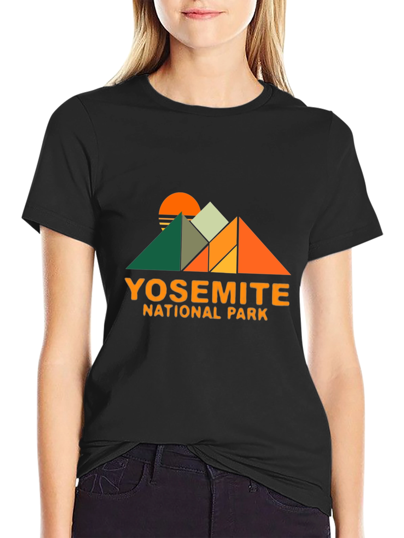 Yosemite National Park Geometric Graphic T-Shirt