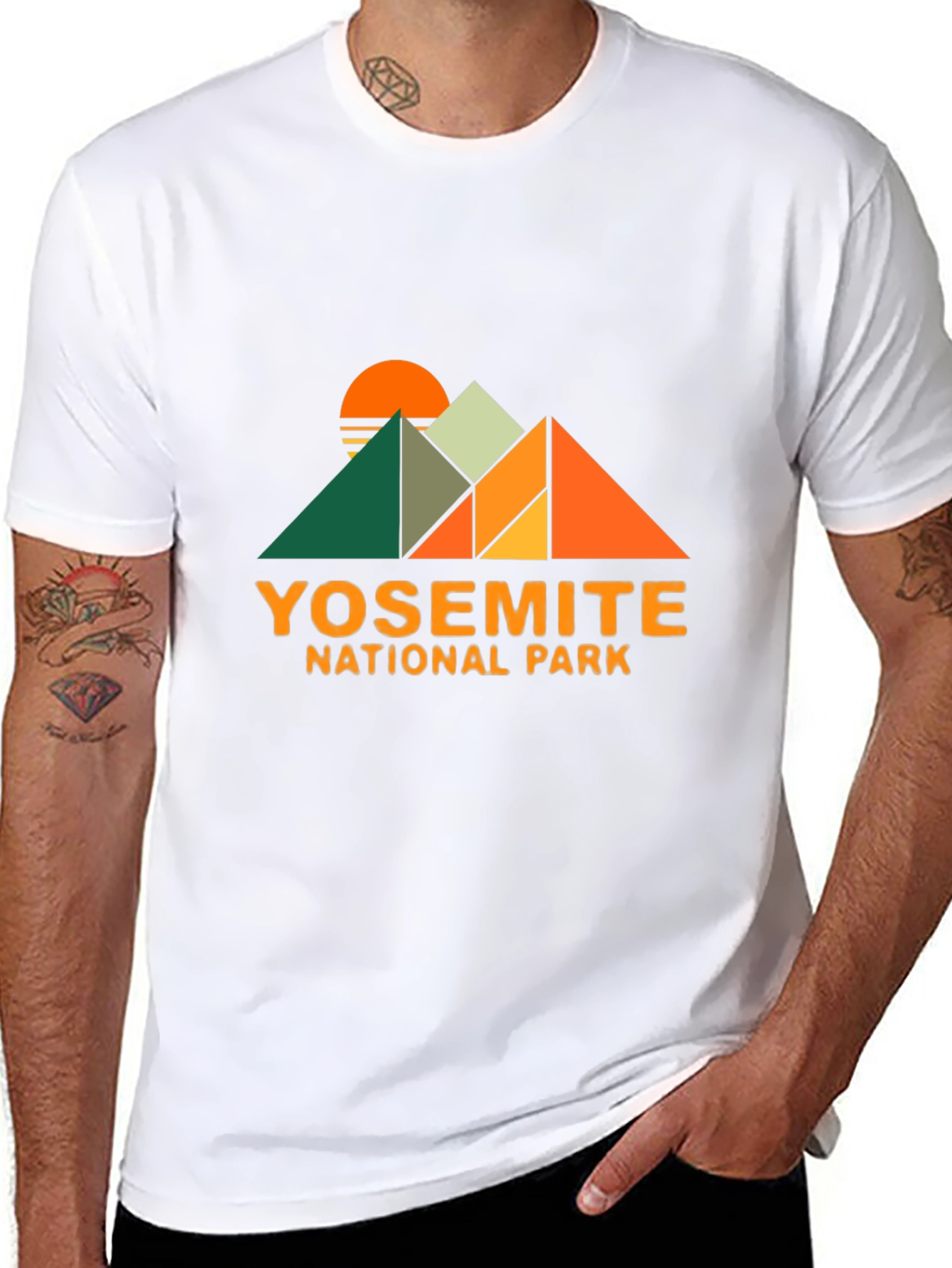Yosemite National Park Geometric Graphic T-Shirt