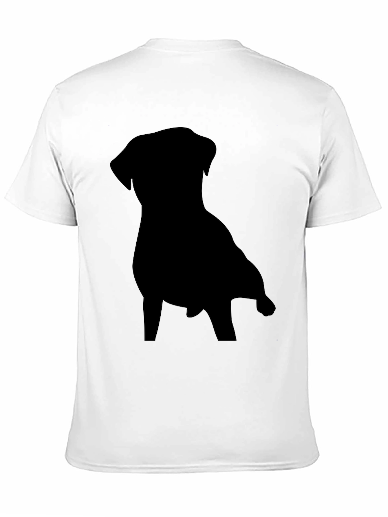 Dog Silhouette Black T-Shirt - Casual Style